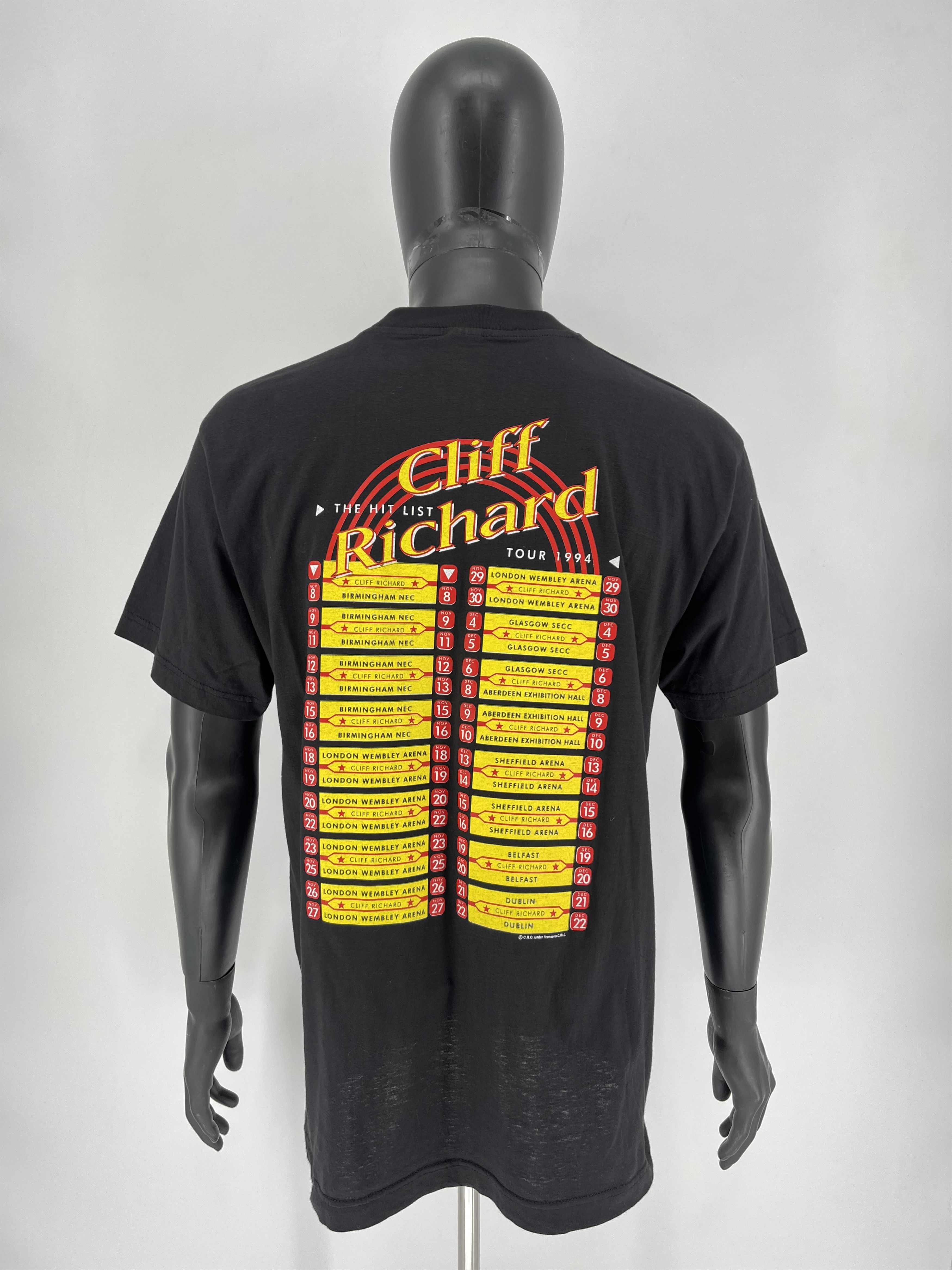 Band Tees Vintage 1994 CLIFF RICHARD Band Tour Rock T-shirt Streetwear Size US L / EU 52-54 / 3 - 7 Thumbnail