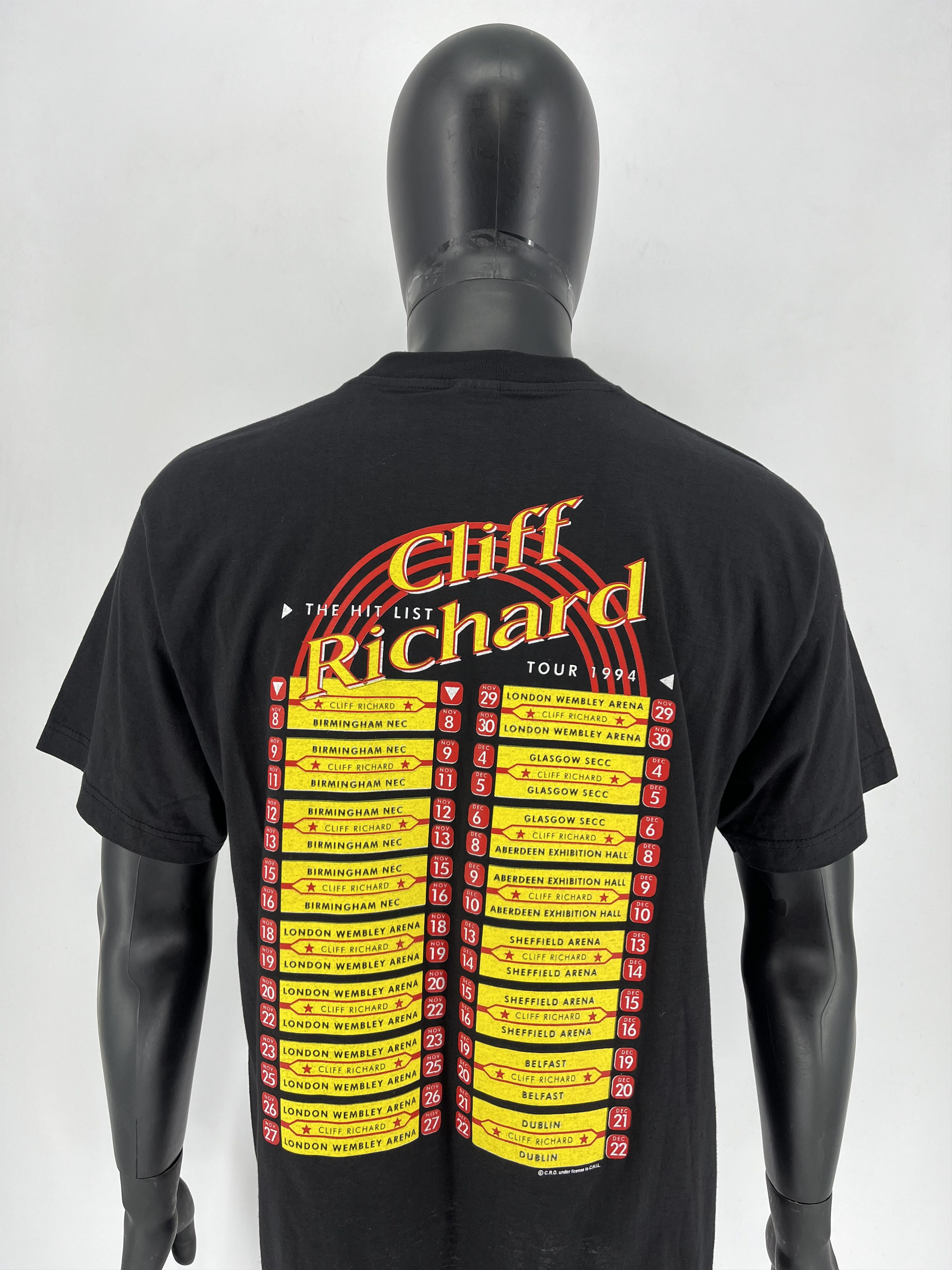 Band Tees Vintage 1994 CLIFF RICHARD Band Tour Rock T-shirt Streetwear Size US L / EU 52-54 / 3 - 8 Thumbnail