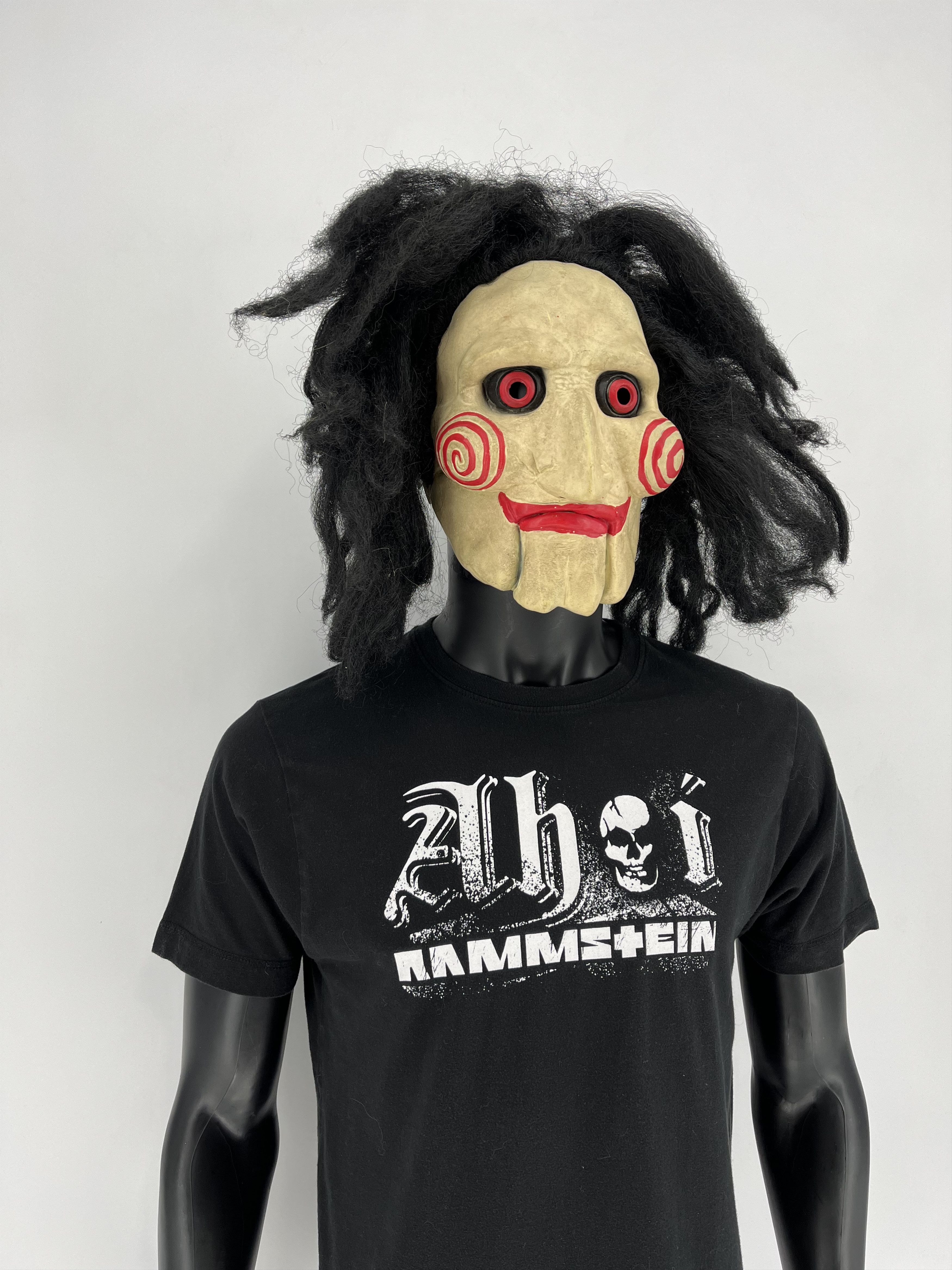 Band Tees × Vintage Vintage Y2K Rammstein Face Horror Print Band Rock Streetwear Size US M / EU 48-50 / 2 - 3 Thumbnail