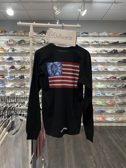 Vintage Chrome Hearts Thermal American Flag Long Sleeve