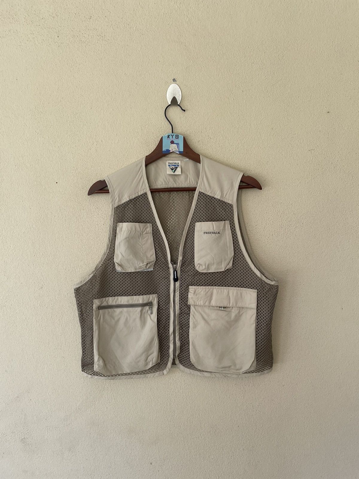 image of Vintage Freewalk Utilities Vest in Khaki, Men's (Size Medium)