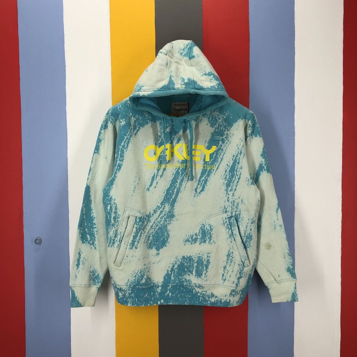 Oakley OAKLEY Acid Wash Hoodie Pullover #2175-75 Size US M / EU 48-50 / 2 - 1 Thumbnail
