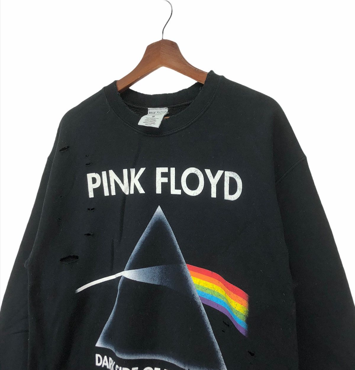 Band Tees × Pink Floyd × Vintage Vintage Pink Floyd Rock Band Distressed Crewneck Size US M / EU 48-50 / 2 - 3 Thumbnail