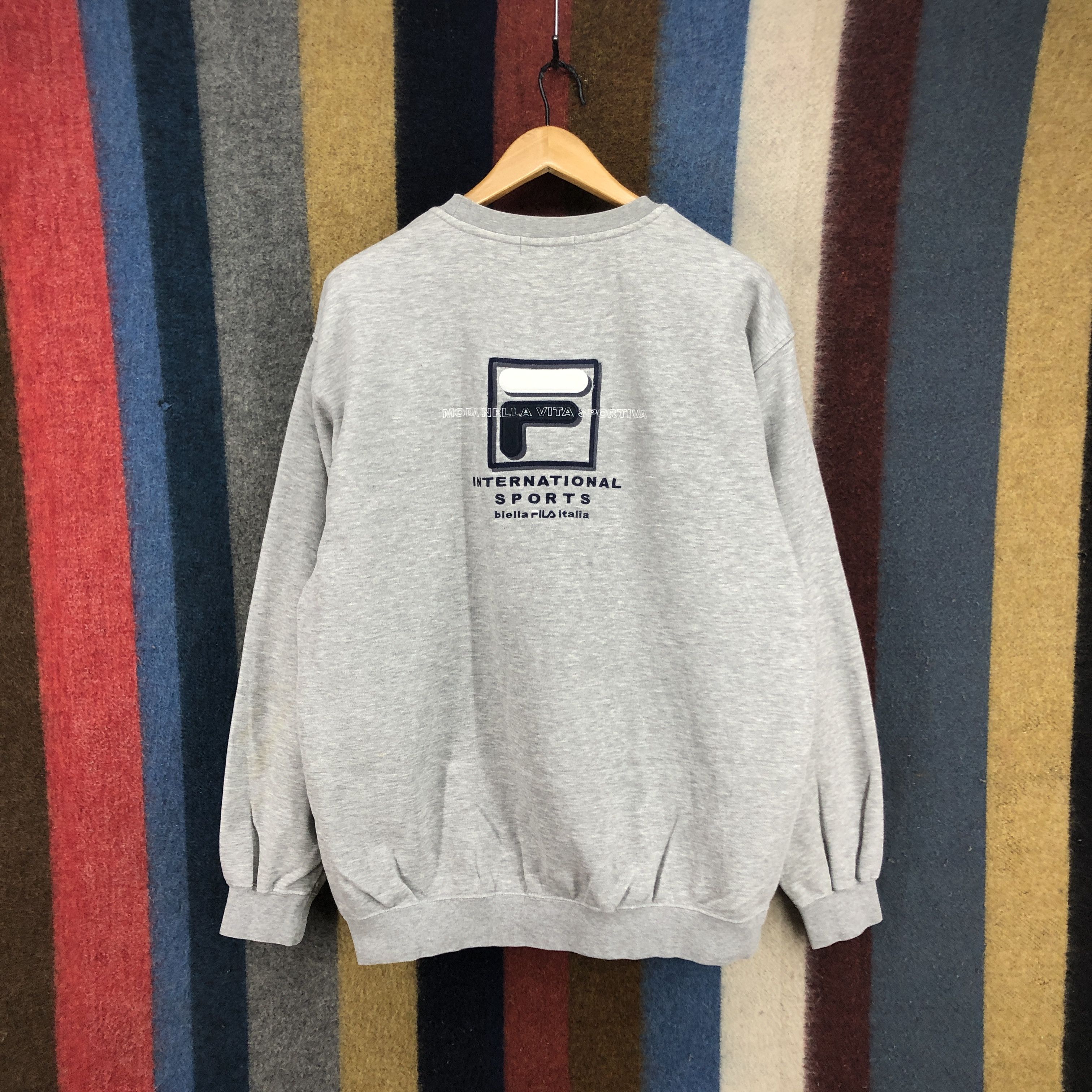 Fila FILA BIELLA ITALIA Crew Neck Sweatshirt #020-01 Size US L / EU 52-54 / 3 - 1 Thumbnail