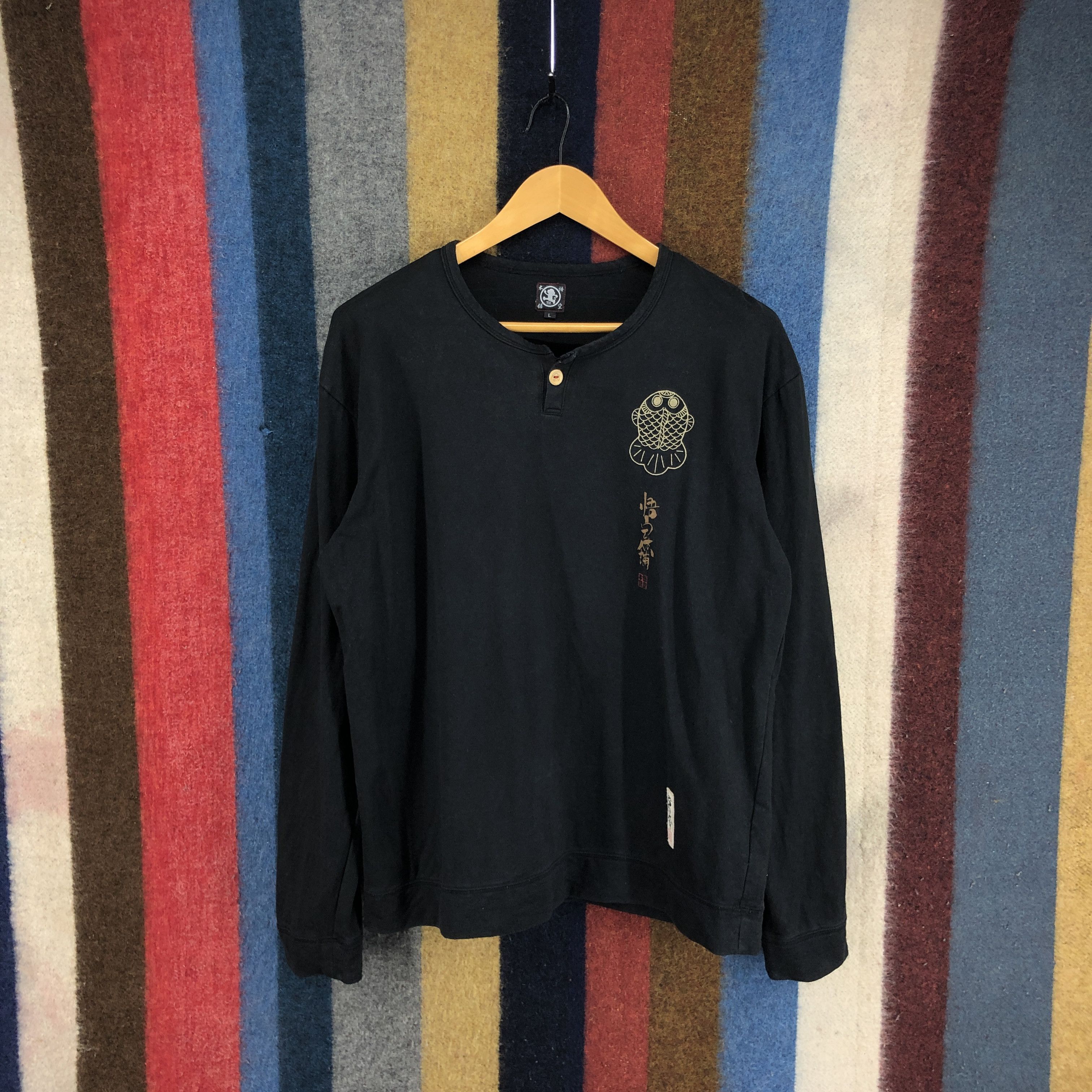 Japanese Brand GOLD FISH Crew Neck Sweatshirt #0525/V Size US L / EU 52-54 / 3 - 4 Thumbnail