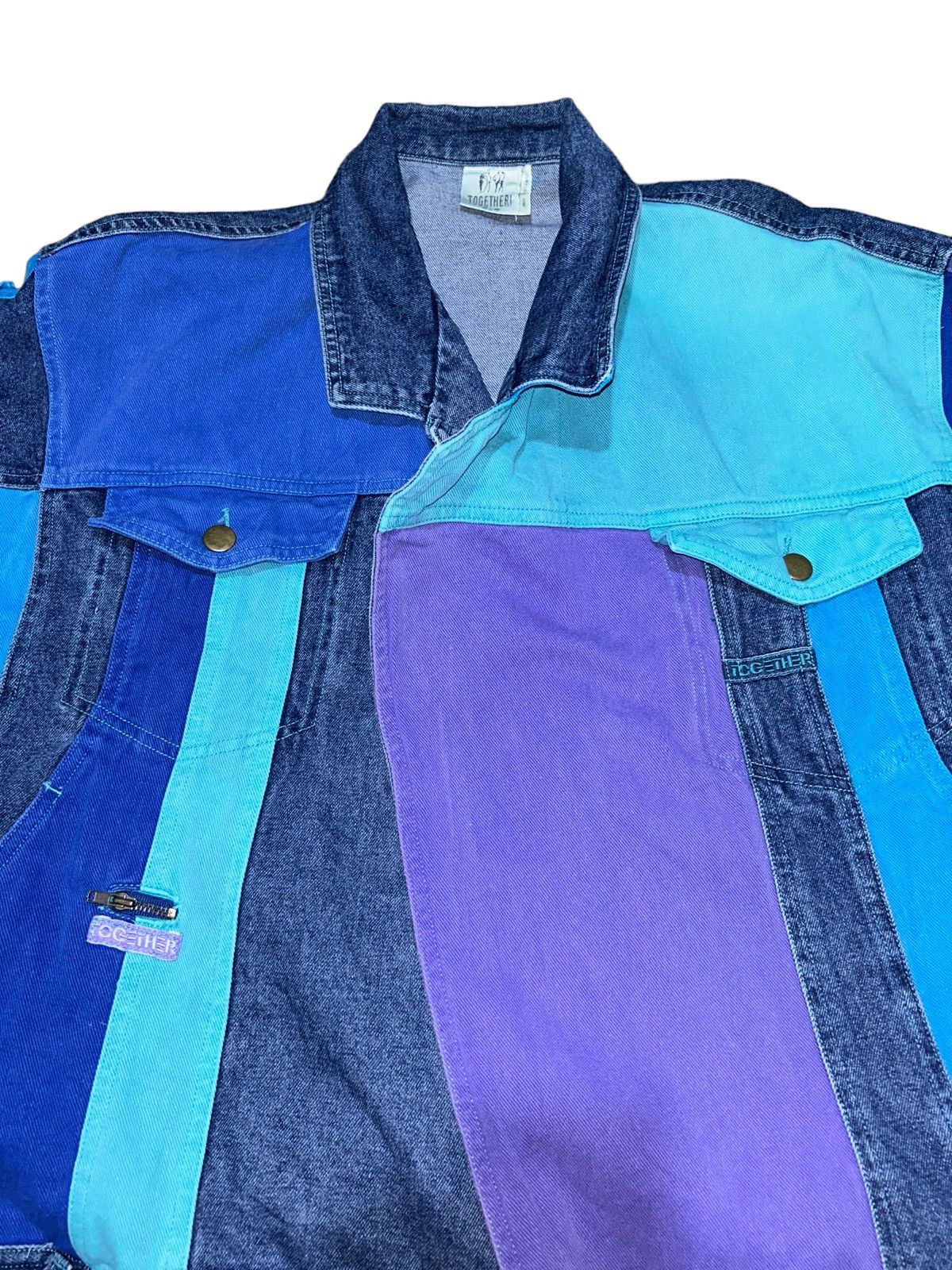Japanese Brand Multicolor Denim Rework Style Jacket Jpn Ifsixwasnine Lgb Size US M / EU 48-50 / 2 - 8 Thumbnail