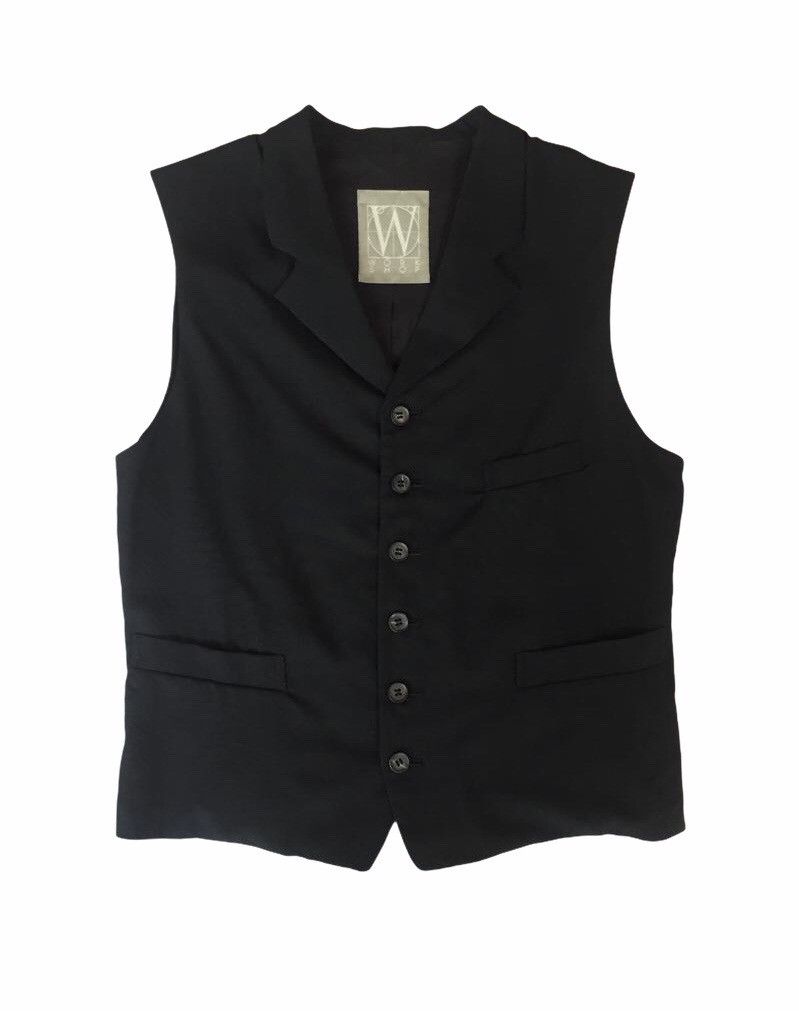 image of Yohji Yamamoto Workshop Vest Jacket in Black, Men's (Size Small)