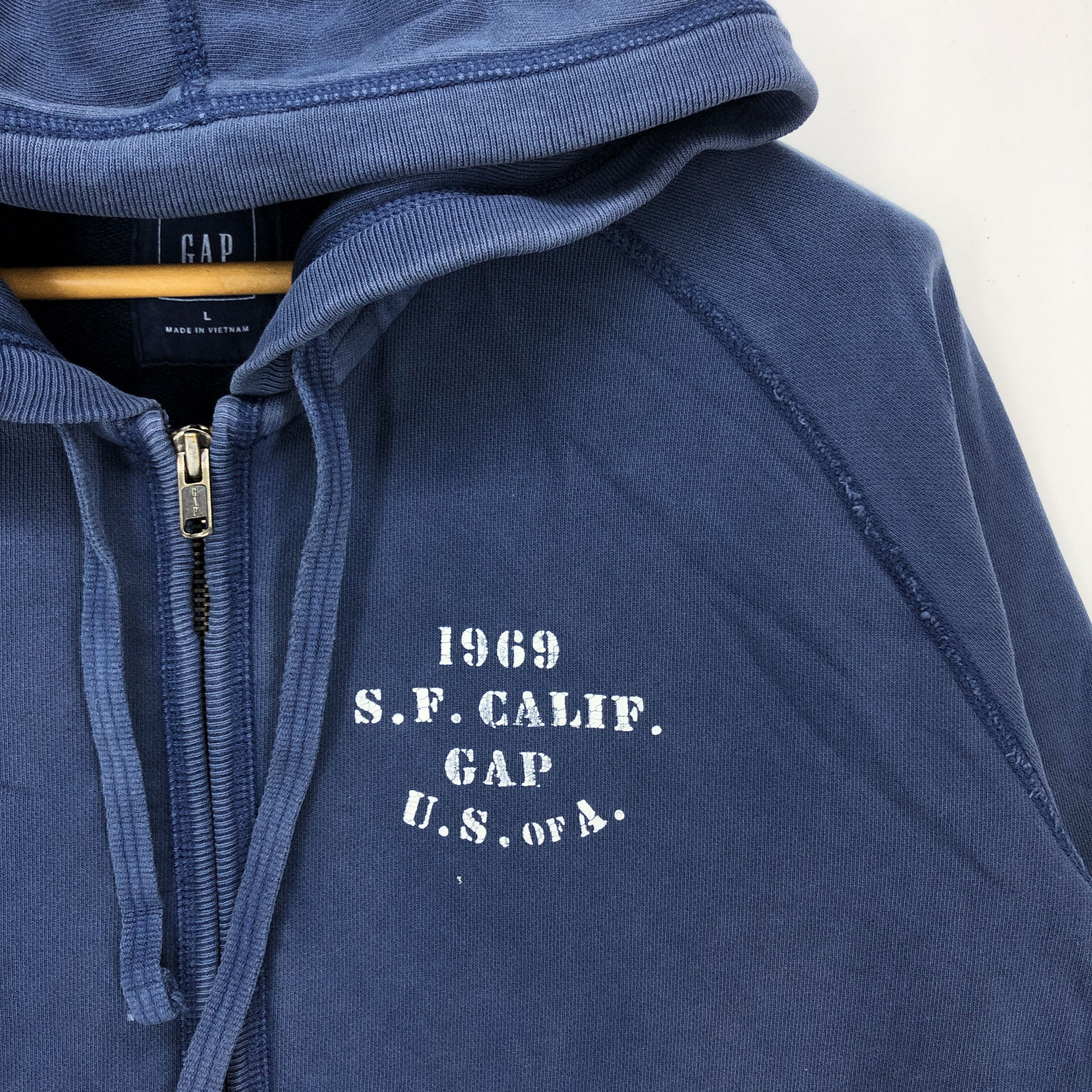 Gap Vintage GAP S.F. CALIF Zipper Hoodie #1117-39 Size US L / EU 52-54 / 3 - 2 Thumbnail