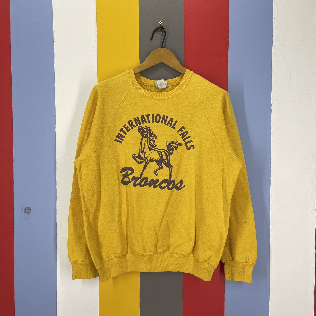 Lee 90s Vintage INTERNATIONAL FALLS BRONCOS Sweatshirt #1254/AR Size US L / EU 52-54 / 3 - 1 Thumbnail