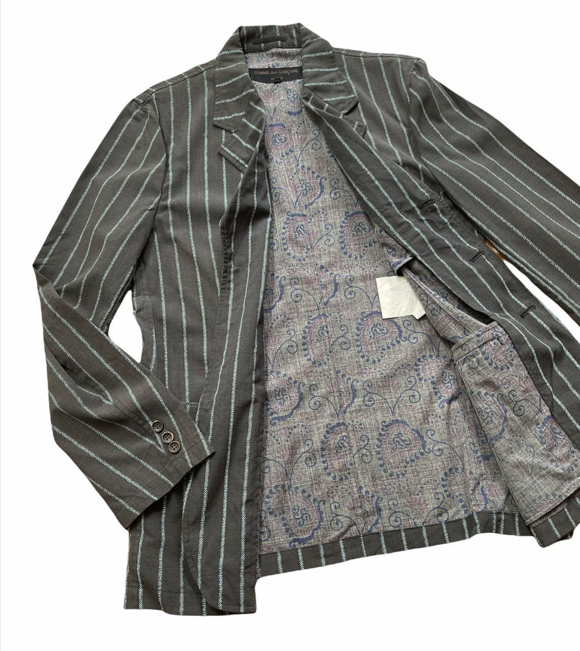 image of Comme Des Garcons x Comme Des Garcons Homme Plus Aw2003 Cdg Homme Pesley Chore Jacket (Size Medium)