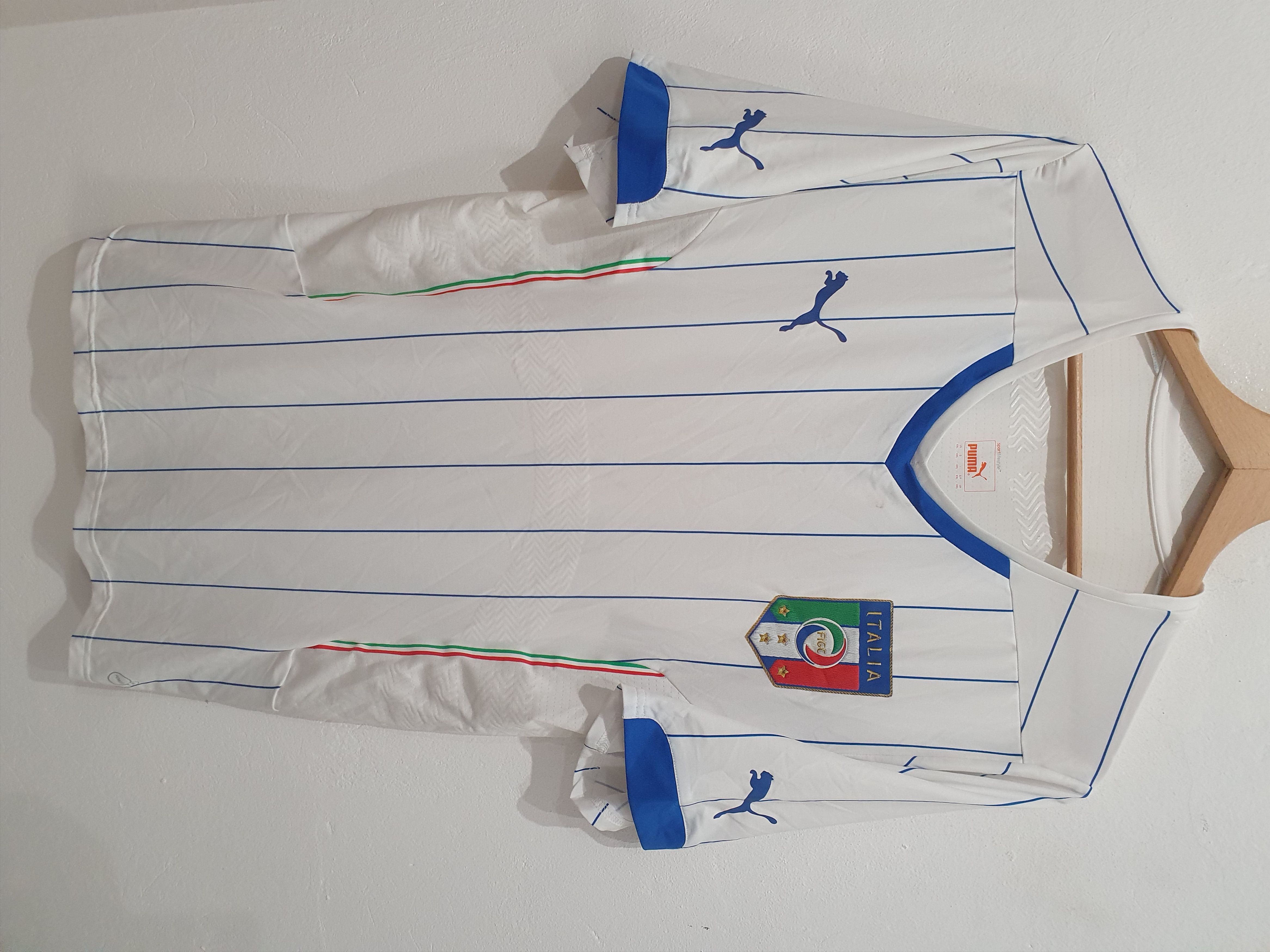 image of Italy Italia 2014 2015 Puma Size XL Xxl Shirt Jersey Soccer in White, Men's