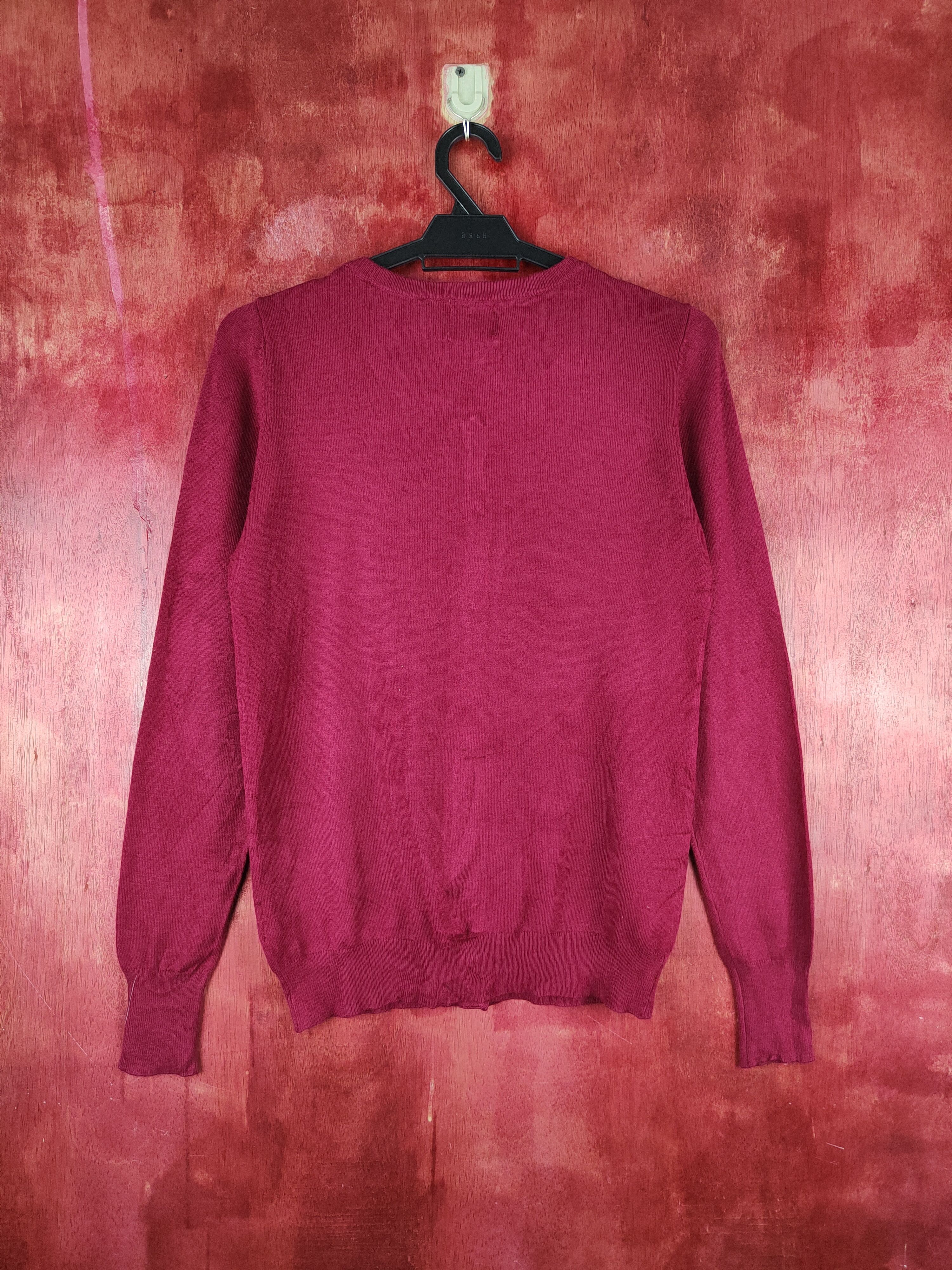 Hypebeast × Japanese Brand Discoat Maroon Knitwear Cardigan #S1164 Size S / US 4 / IT 40 - 7 Thumbnail