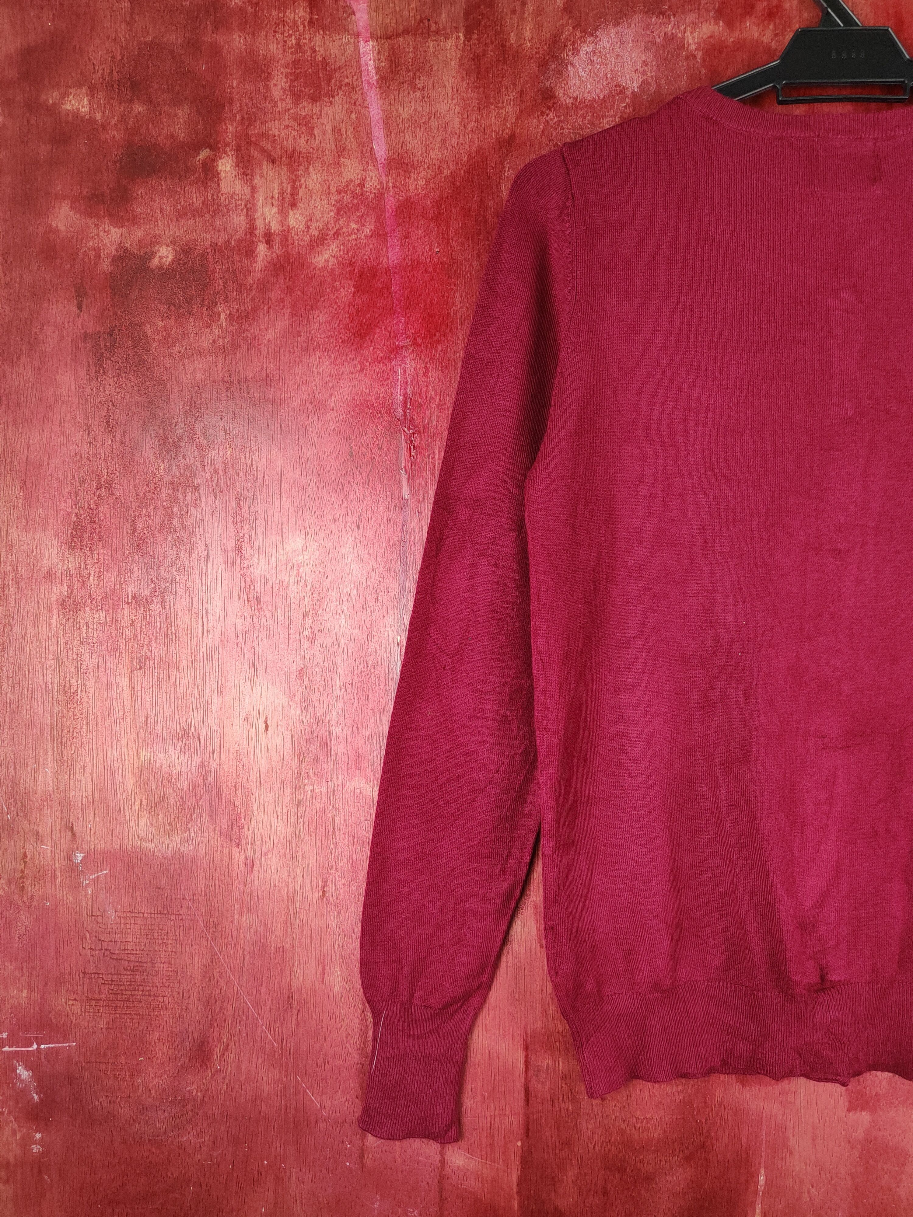 Hypebeast × Japanese Brand Discoat Maroon Knitwear Cardigan #S1164 Size S / US 4 / IT 40 - 8 Thumbnail