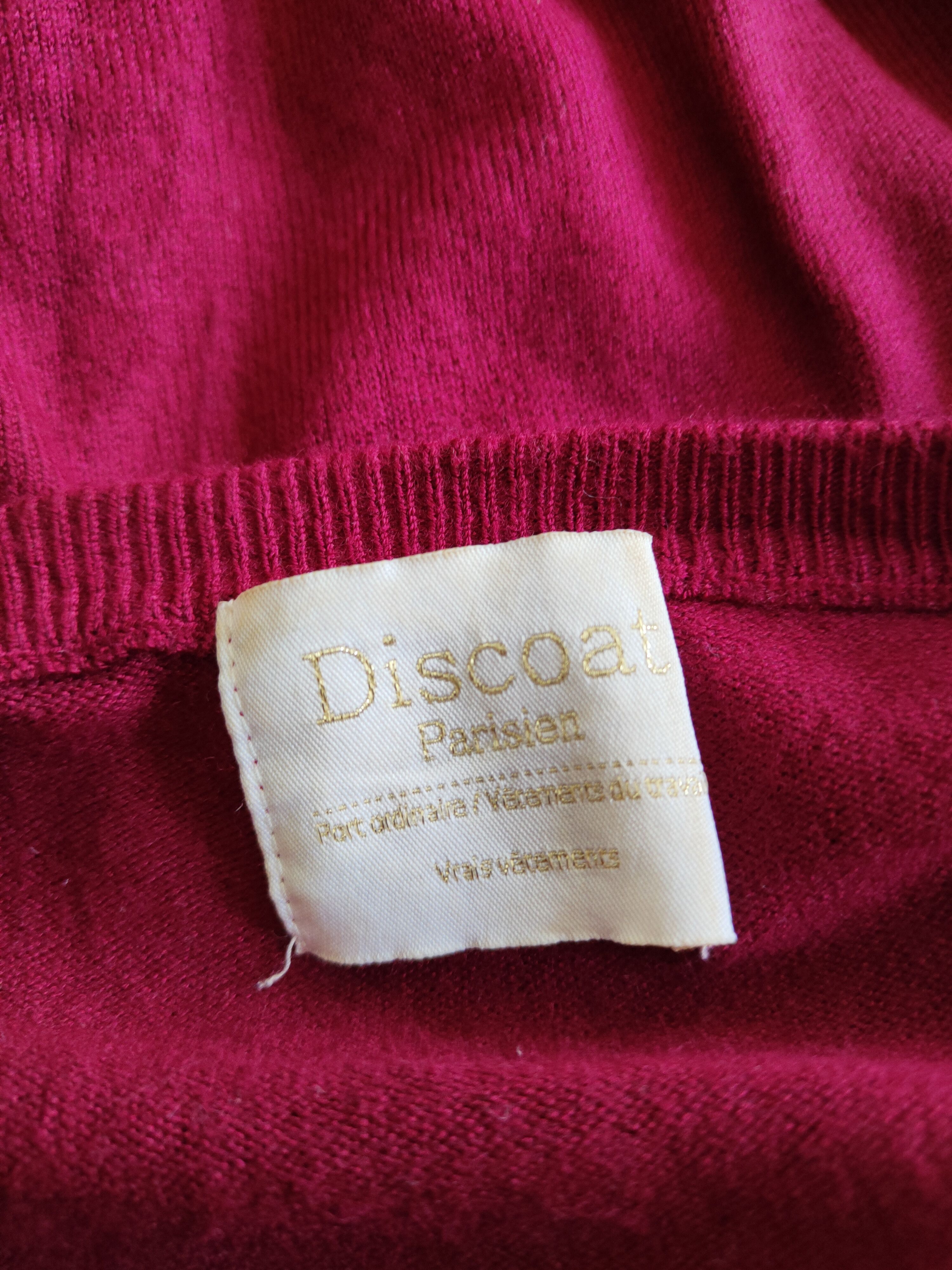 Hypebeast × Japanese Brand Discoat Maroon Knitwear Cardigan #S1164 Size S / US 4 / IT 40 - 11 Thumbnail
