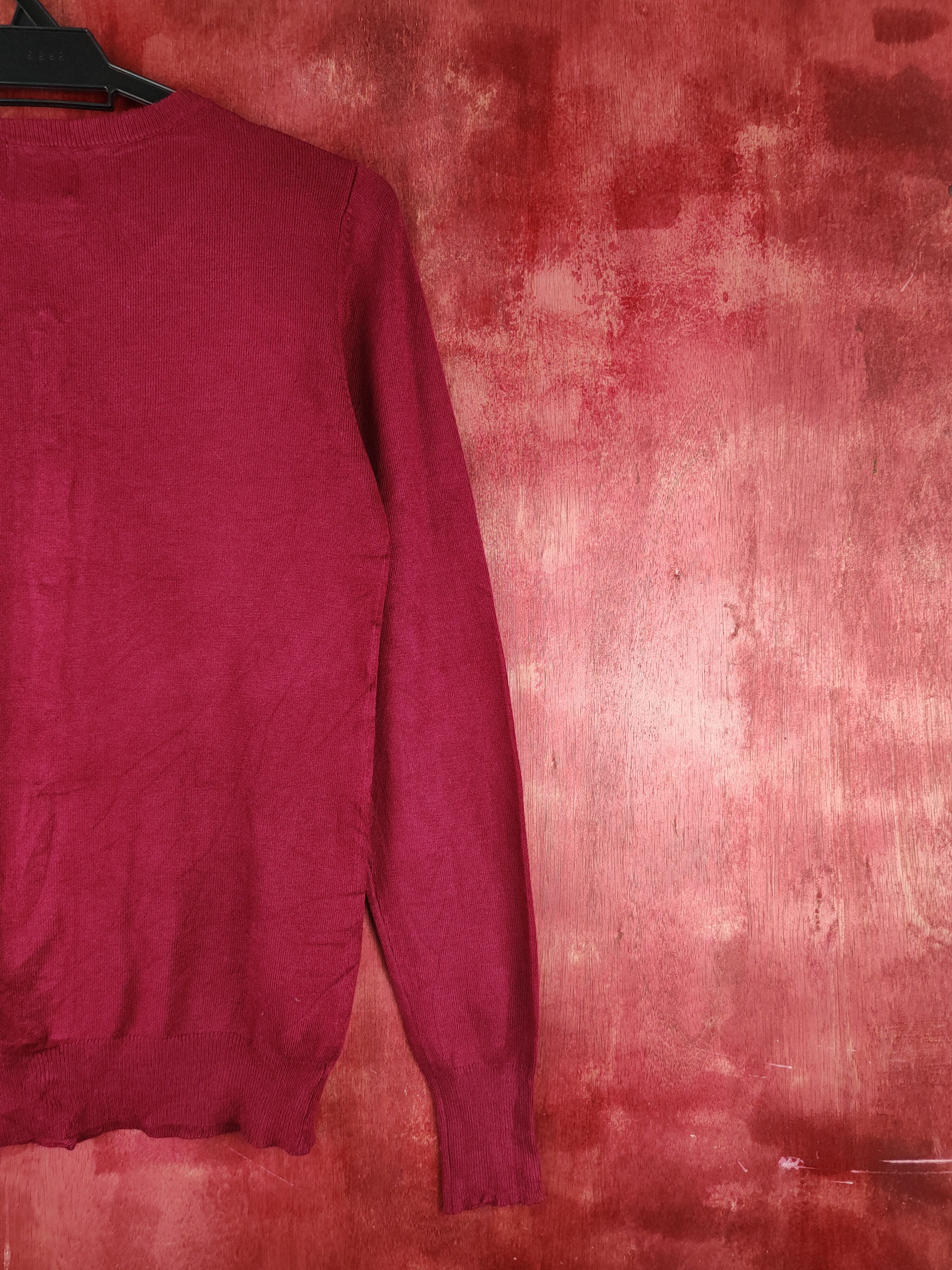 Hypebeast × Japanese Brand Discoat Maroon Knitwear Cardigan #S1164 Size S / US 4 / IT 40 - 9 Thumbnail