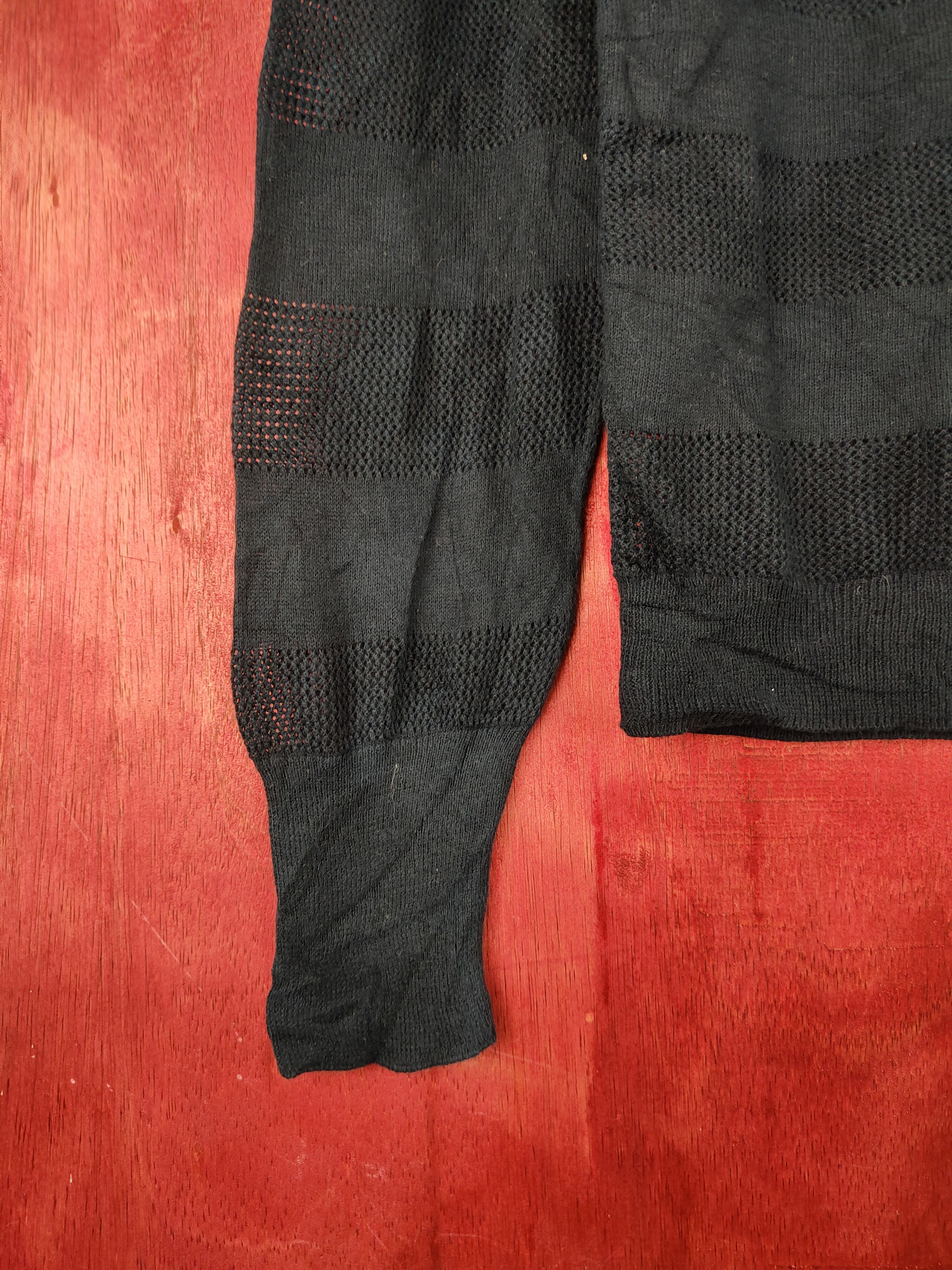 Japanese Brand × Uniqlo Uniqlo Navy Crochet Meshnet Knitwear Cardigan #S1163 Size M / US 6-8 / IT 42-44 - 4 Thumbnail