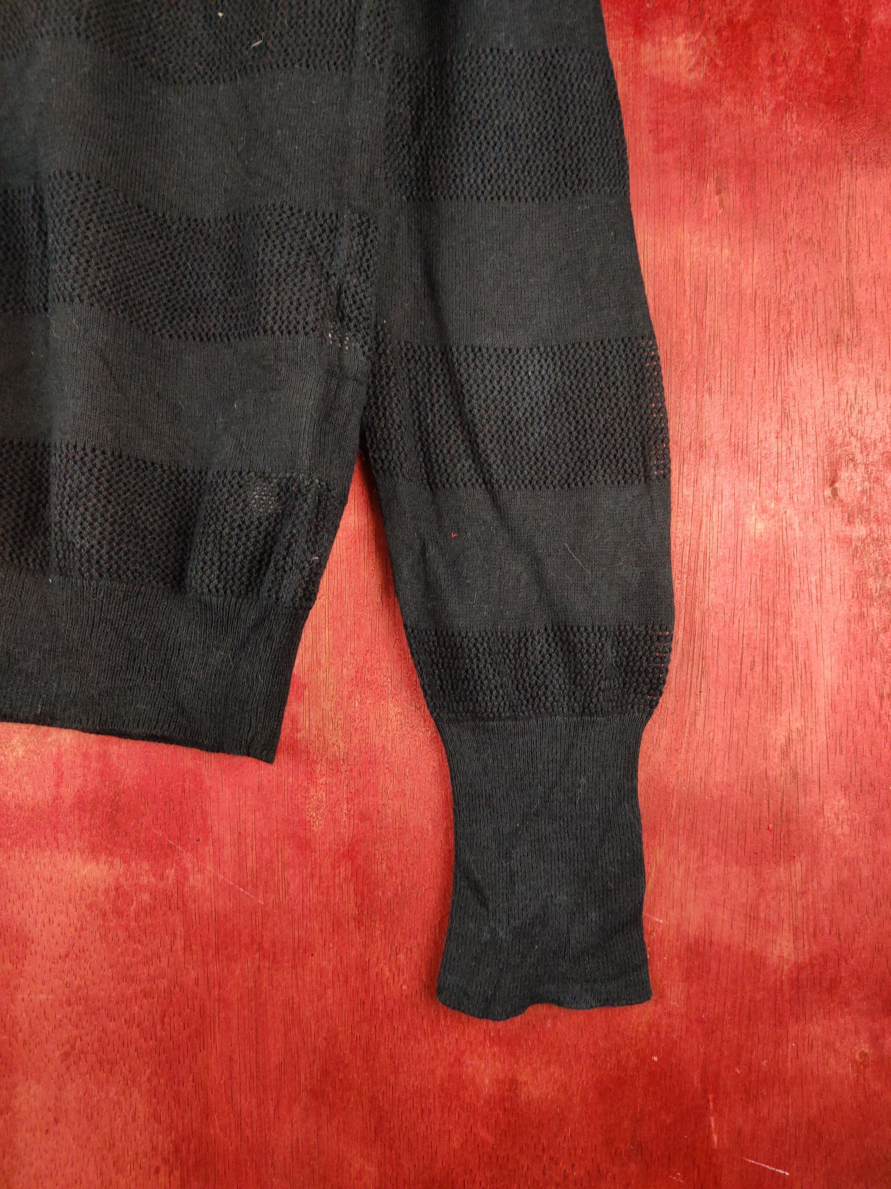 Japanese Brand × Uniqlo Uniqlo Navy Crochet Meshnet Knitwear Cardigan #S1163 Size M / US 6-8 / IT 42-44 - 6 Thumbnail