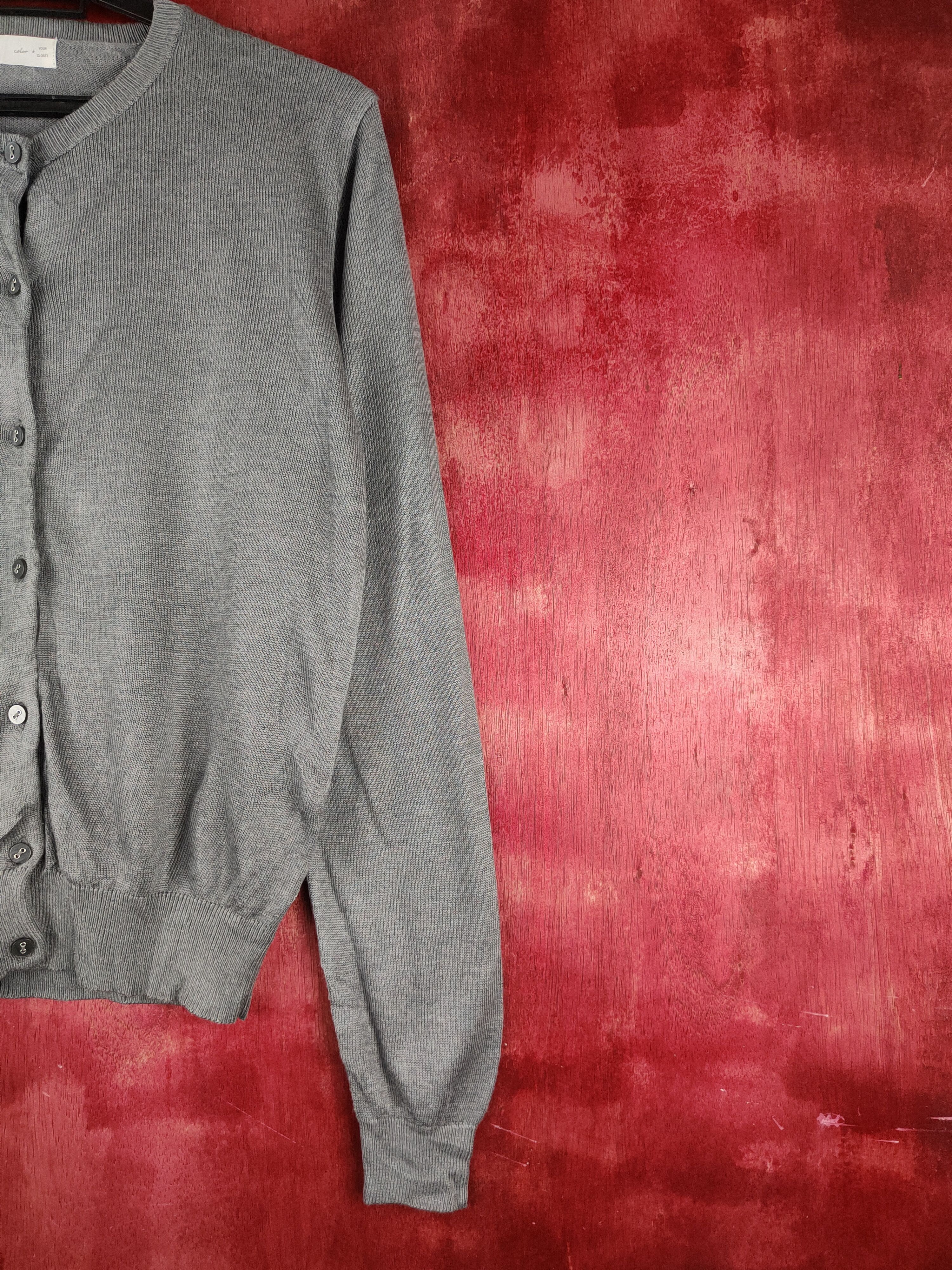 Hypebeast Vis Dark Gray Knitwear Cardigan japan vintage #S1162 Size M / US 6-8 / IT 42-44 - 5 Thumbnail