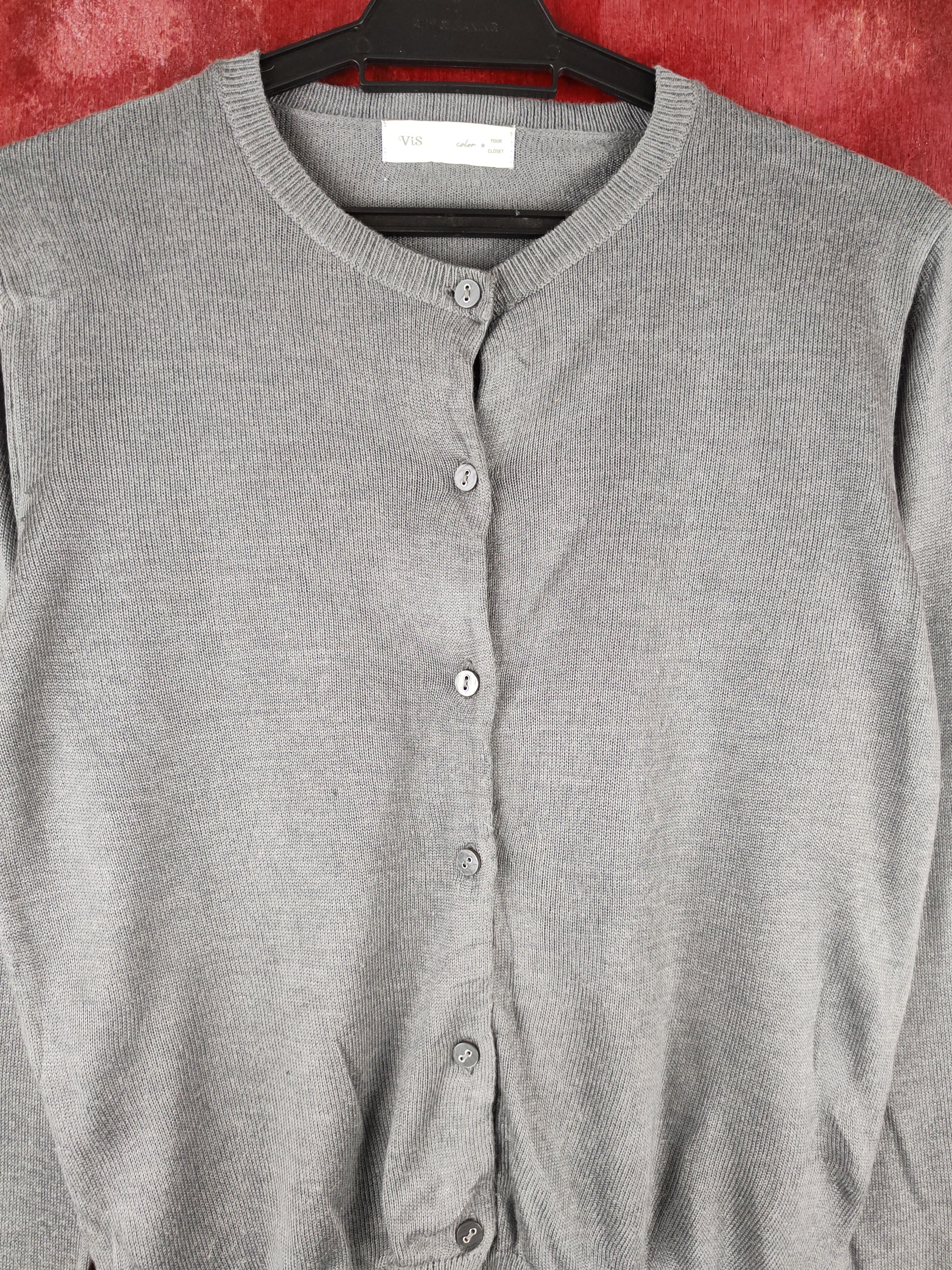 Hypebeast Vis Dark Gray Knitwear Cardigan japan vintage #S1162 Size M / US 6-8 / IT 42-44 - 2 Thumbnail