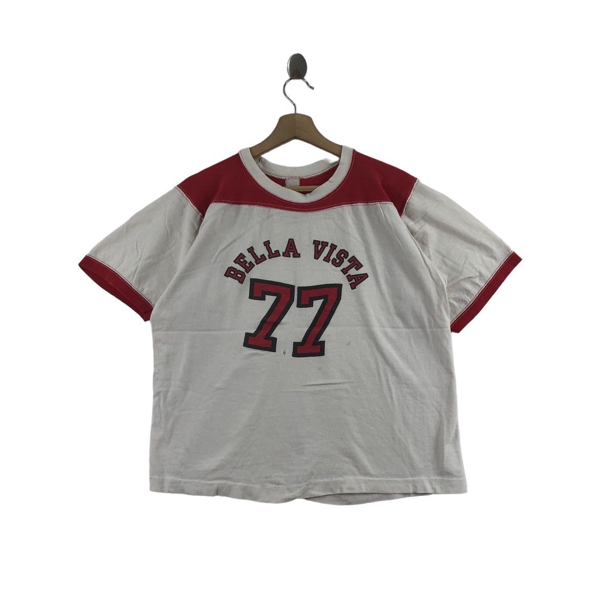 Vintage Vintage 70s BELLA VISTA 77 T-Shirt Ringer Vintage Clothing Size US L / EU 52-54 / 3 - 1 Thumbnail