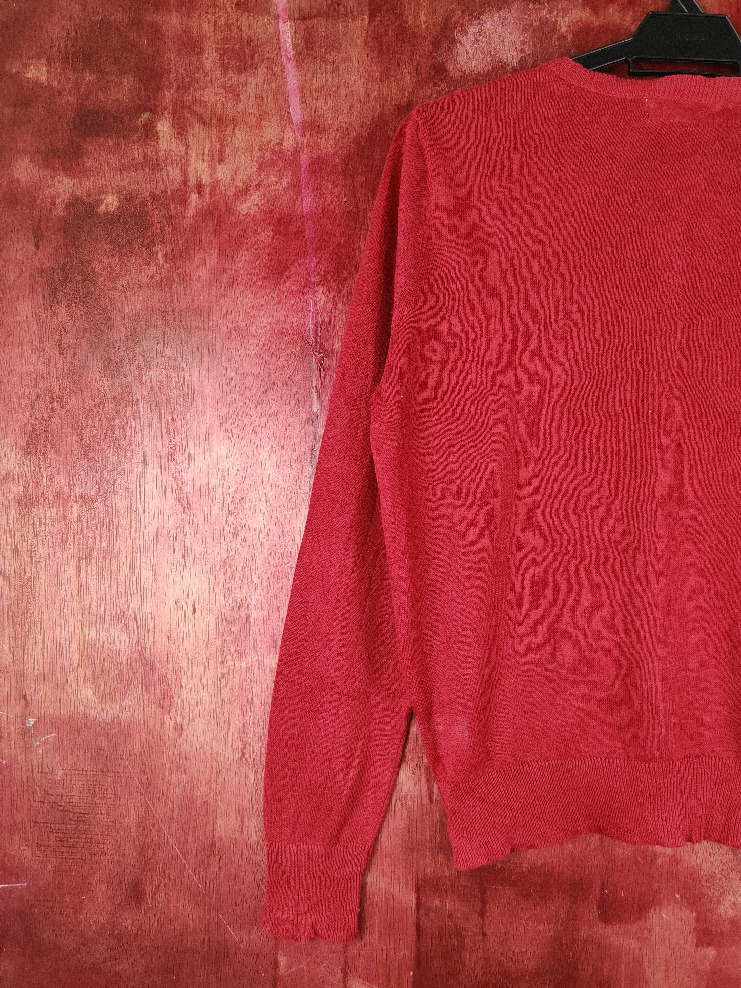 Japanese Brand Cewo Red Knitwear Cardigan #S1160 Size S / US 4 / IT 40 - 8 Thumbnail