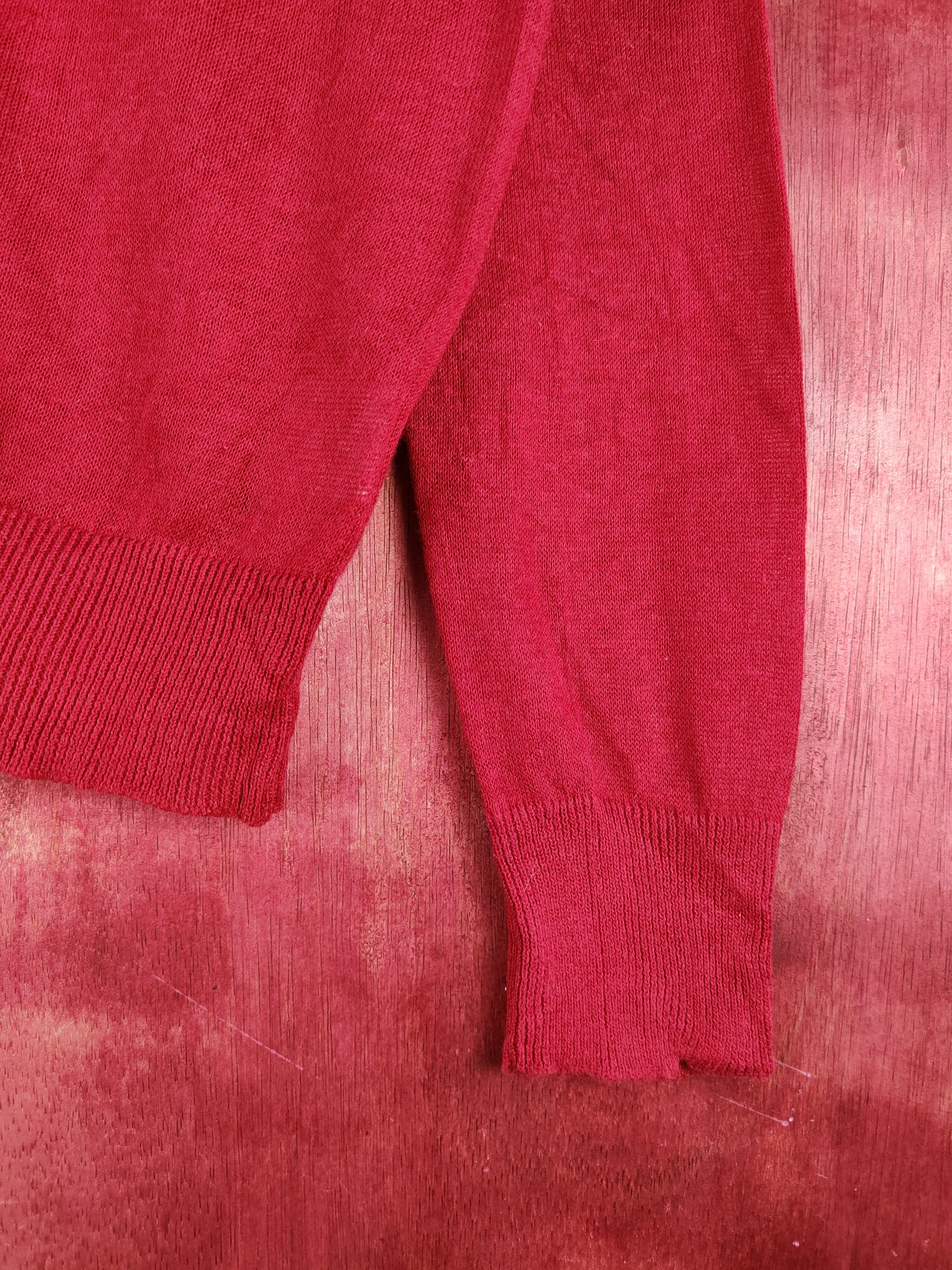 Japanese Brand Cewo Red Knitwear Cardigan #S1160 Size S / US 4 / IT 40 - 6 Thumbnail
