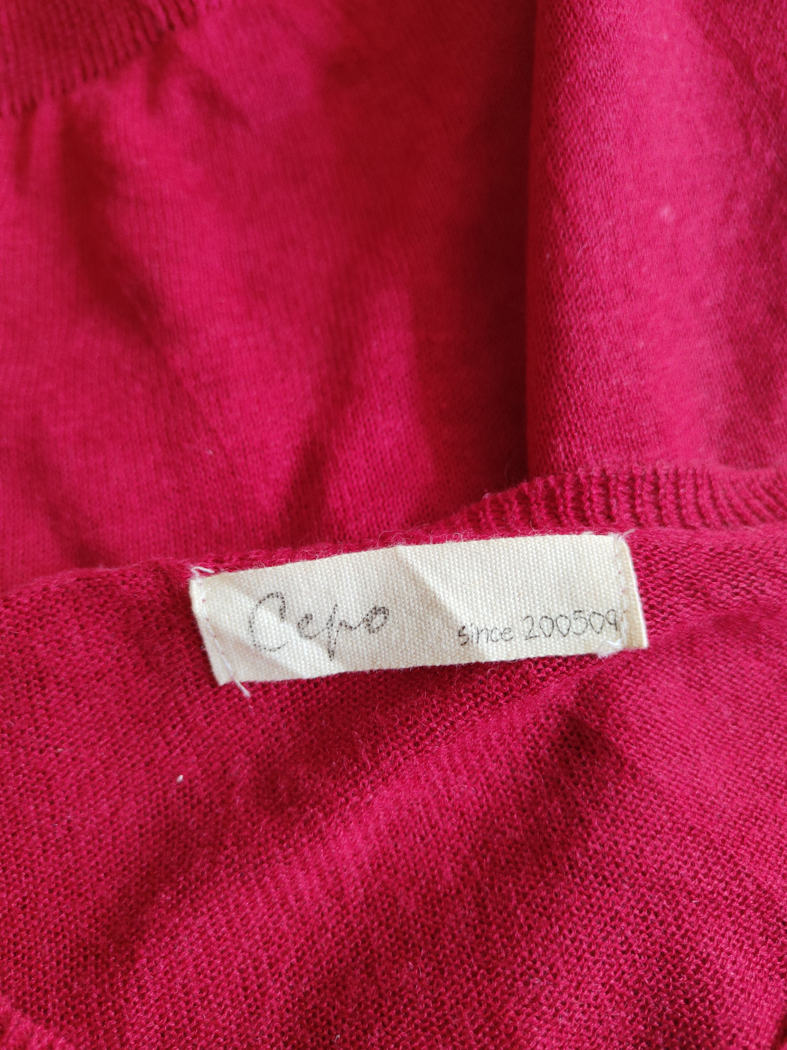 Japanese Brand Cewo Red Knitwear Cardigan #S1160 Size S / US 4 / IT 40 - 11 Thumbnail