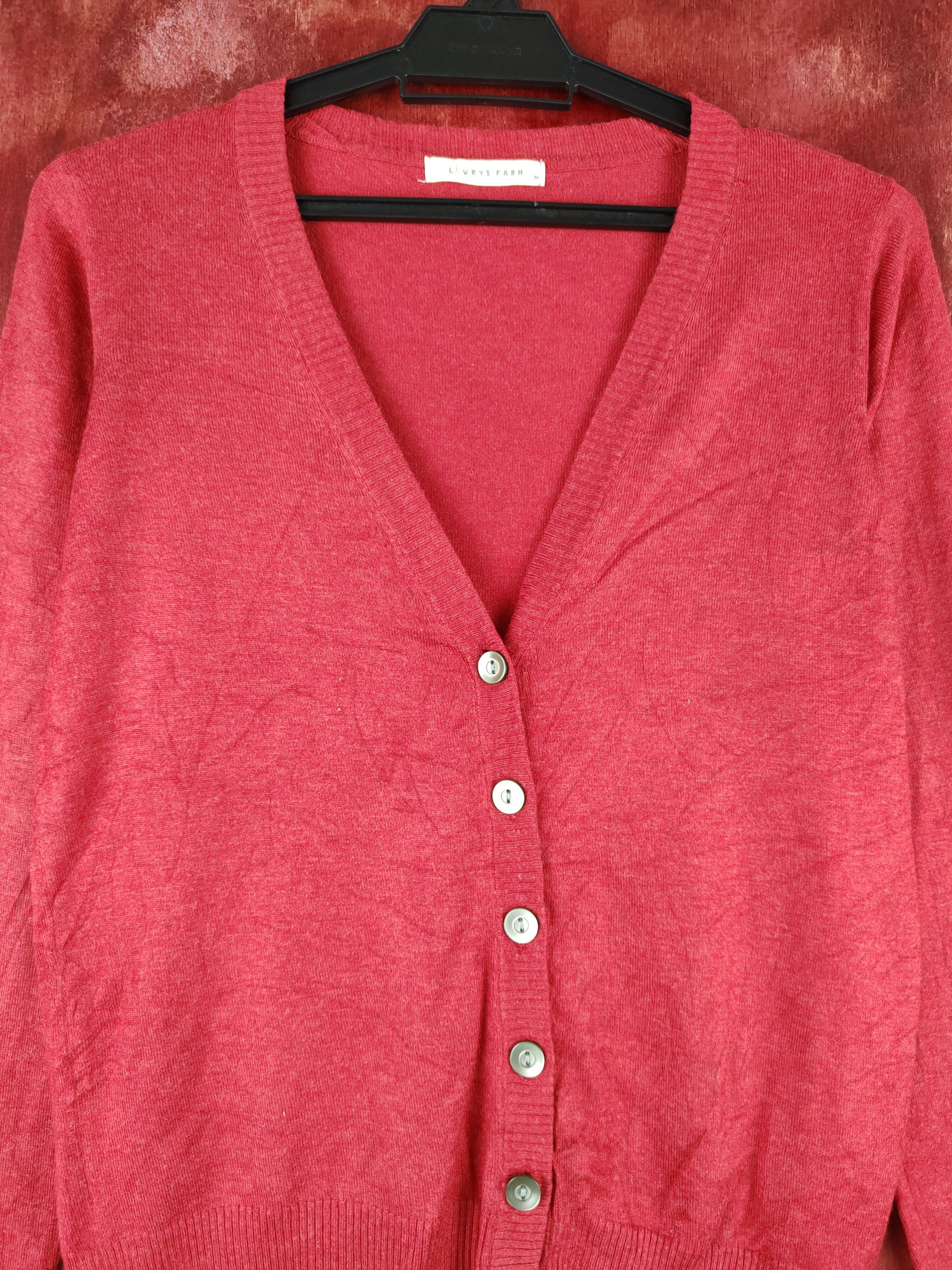 Japanese Brand × LOWRYS FARM Lowrys Farm Red Knitwear Cardigan #S1155 Size M / US 6-8 / IT 42-44 - 2 Thumbnail