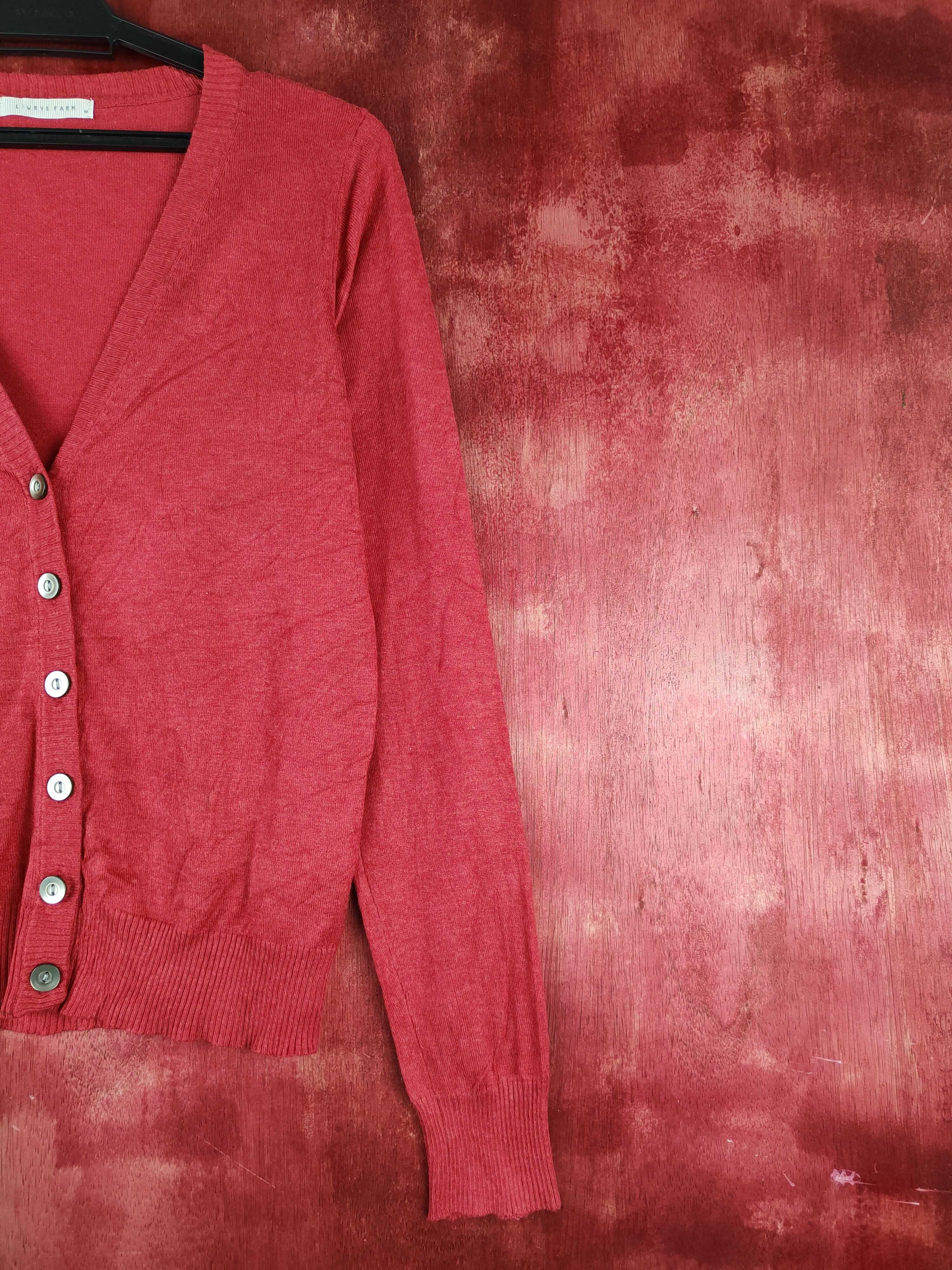 Japanese Brand × LOWRYS FARM Lowrys Farm Red Knitwear Cardigan #S1155 Size M / US 6-8 / IT 42-44 - 5 Thumbnail
