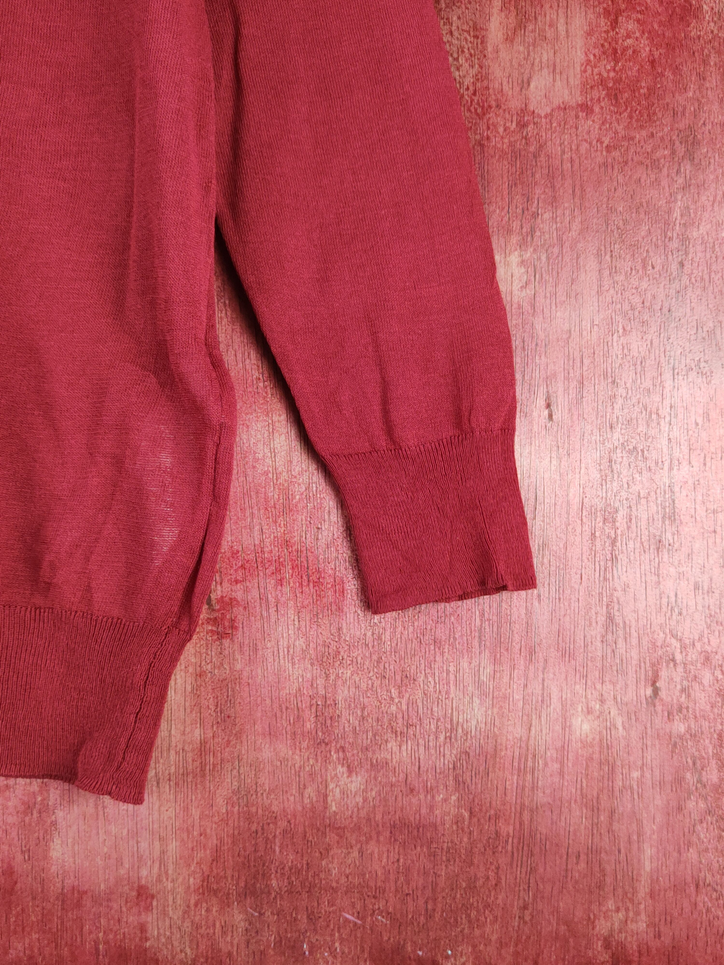 Japanese Brand Vingt-trois Red Knitwear Cardigan #S1250 Size S / US 4 / IT 40 - 6 Thumbnail