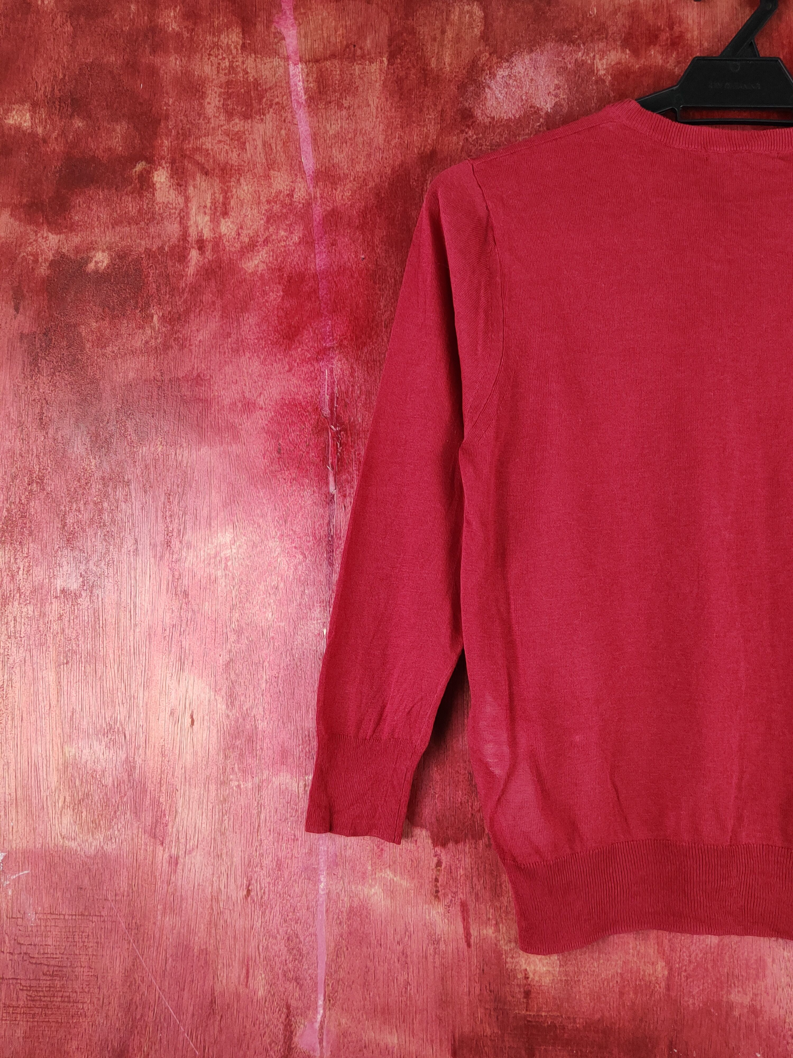 Japanese Brand Vingt-trois Red Knitwear Cardigan #S1250 Size S / US 4 / IT 40 - 8 Thumbnail