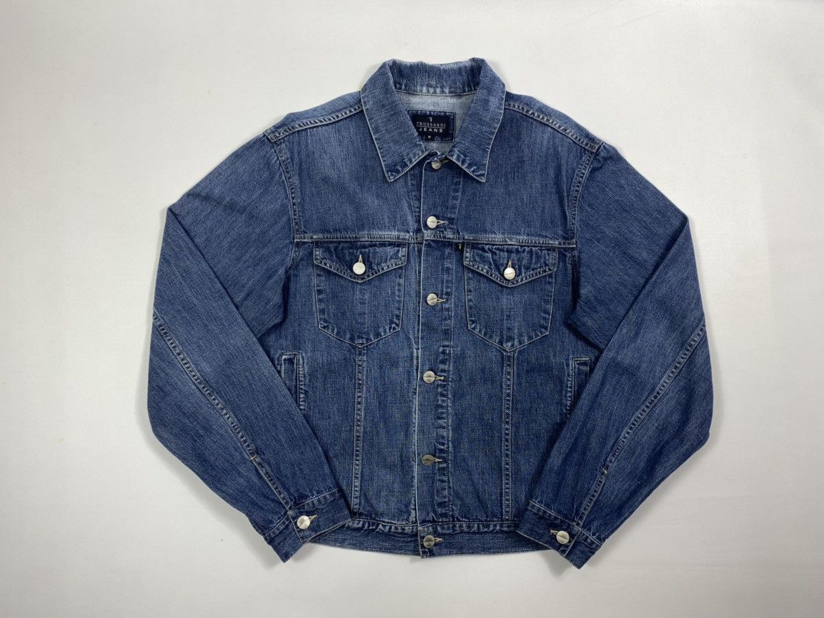 Trussardi 🔥LASTDROP🔥 Jeans Italian Denim Luxury Trucker Jacket Size US M / EU 48-50 / 2 - 9 Thumbnail