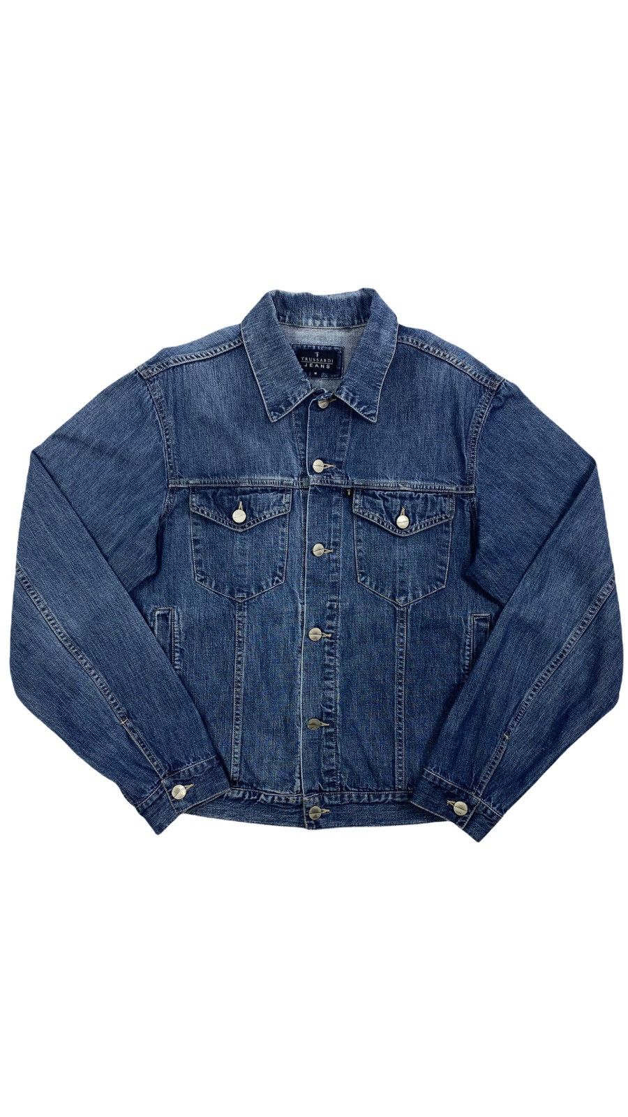 Trussardi 🔥LASTDROP🔥 Jeans Italian Denim Luxury Trucker Jacket Size US M / EU 48-50 / 2 - 1 Thumbnail
