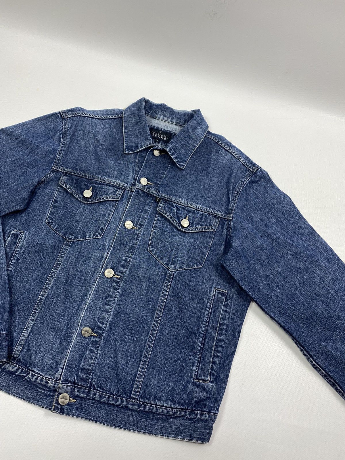 Trussardi 🔥LASTDROP🔥 Jeans Italian Denim Luxury Trucker Jacket Size US M / EU 48-50 / 2 - 5 Thumbnail