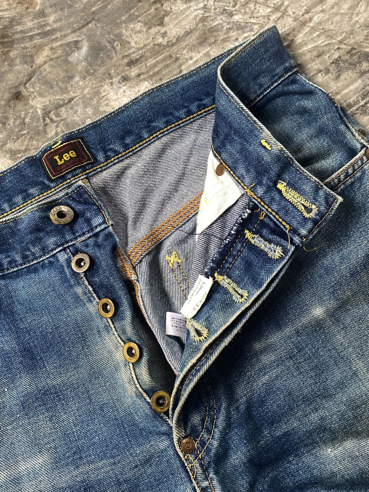 Lee 🔥Vintage🔥Lee Cowboy Selvedge Buttoned distressed Size US 30 / EU 46 - 9 Thumbnail