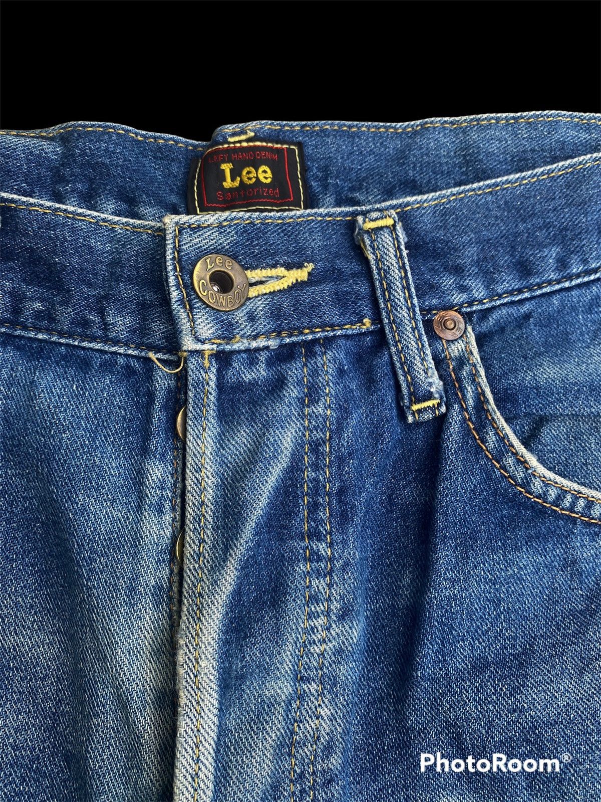 Lee 🔥Vintage🔥Lee Cowboy Selvedge Buttoned distressed Size US 30 / EU 46 - 11 Thumbnail