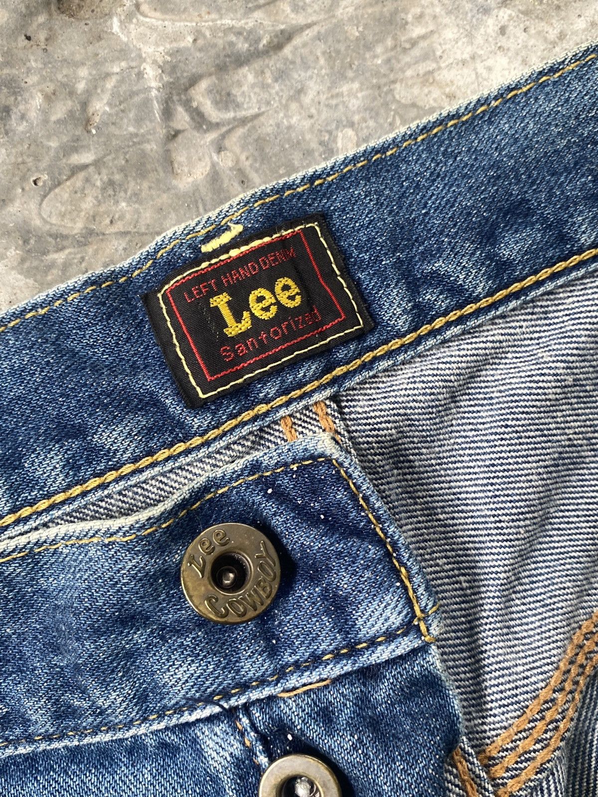 Lee 🔥Vintage🔥Lee Cowboy Selvedge Buttoned distressed Size US 30 / EU 46 - 10 Thumbnail