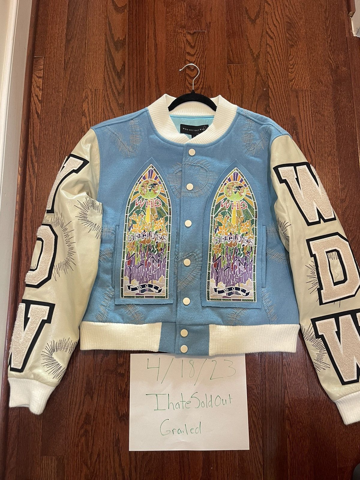 Who Decides War Who Decides War Varsity Jacket (2023) Sky Blue Size US L / EU 52-54 / 3 - 1 Thumbnail