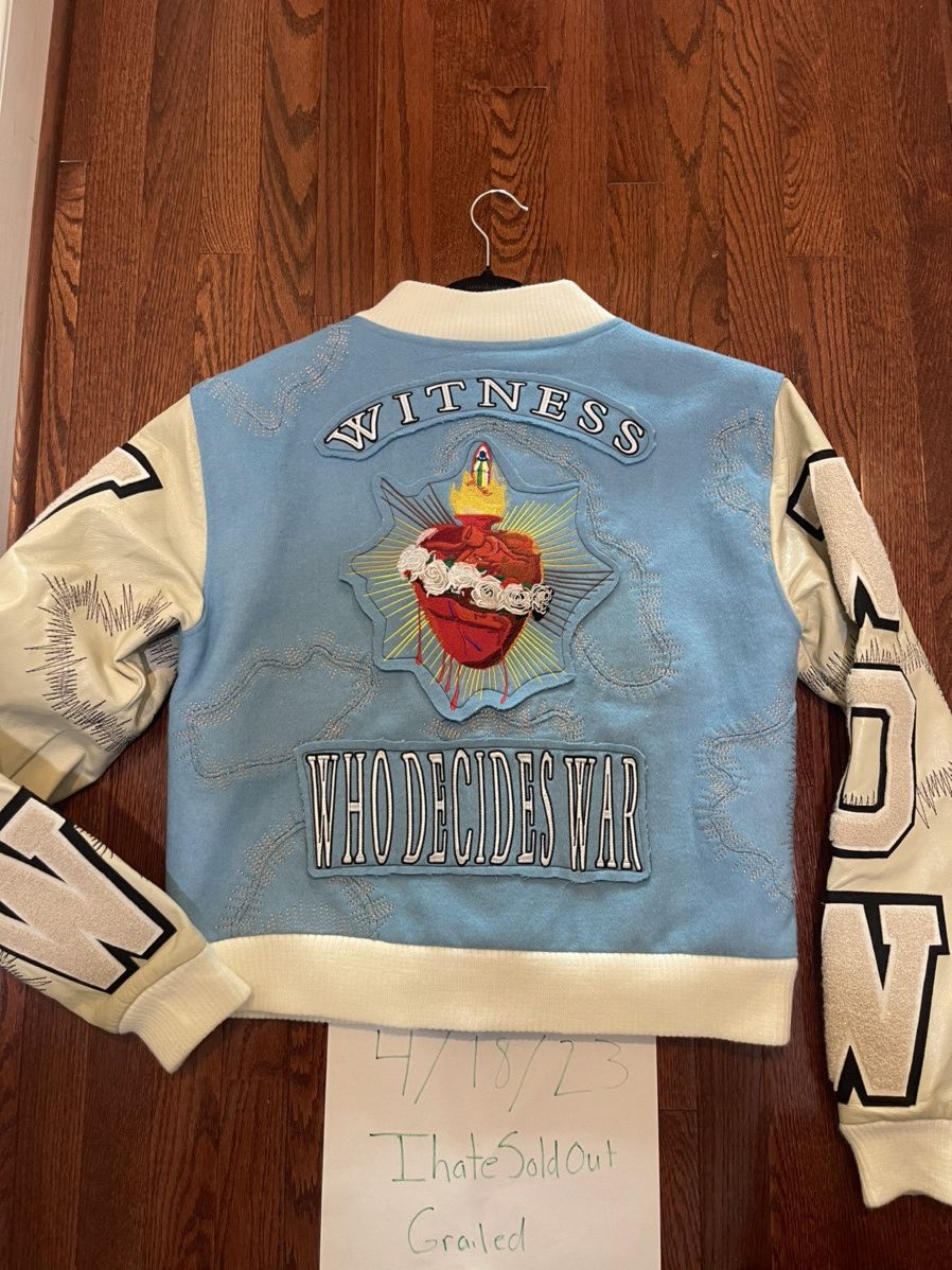 Who Decides War Who Decides War Varsity Jacket (2023) Sky Blue Size US L / EU 52-54 / 3 - 4 Thumbnail