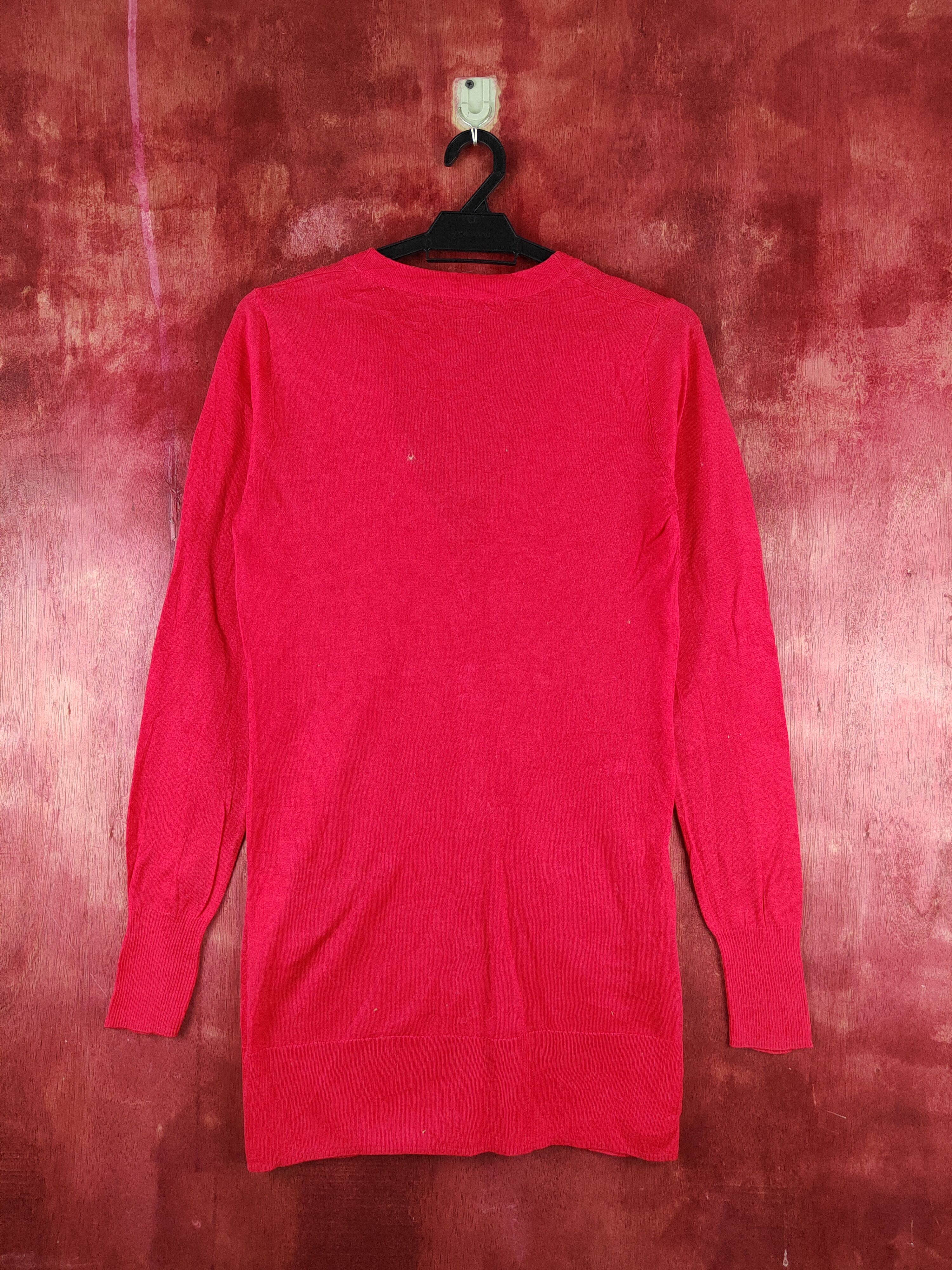 Hypebeast Rule Red Knitwear long Cardigan japan vintage #S1247 Size M / US 6-8 / IT 42-44 - 7 Thumbnail