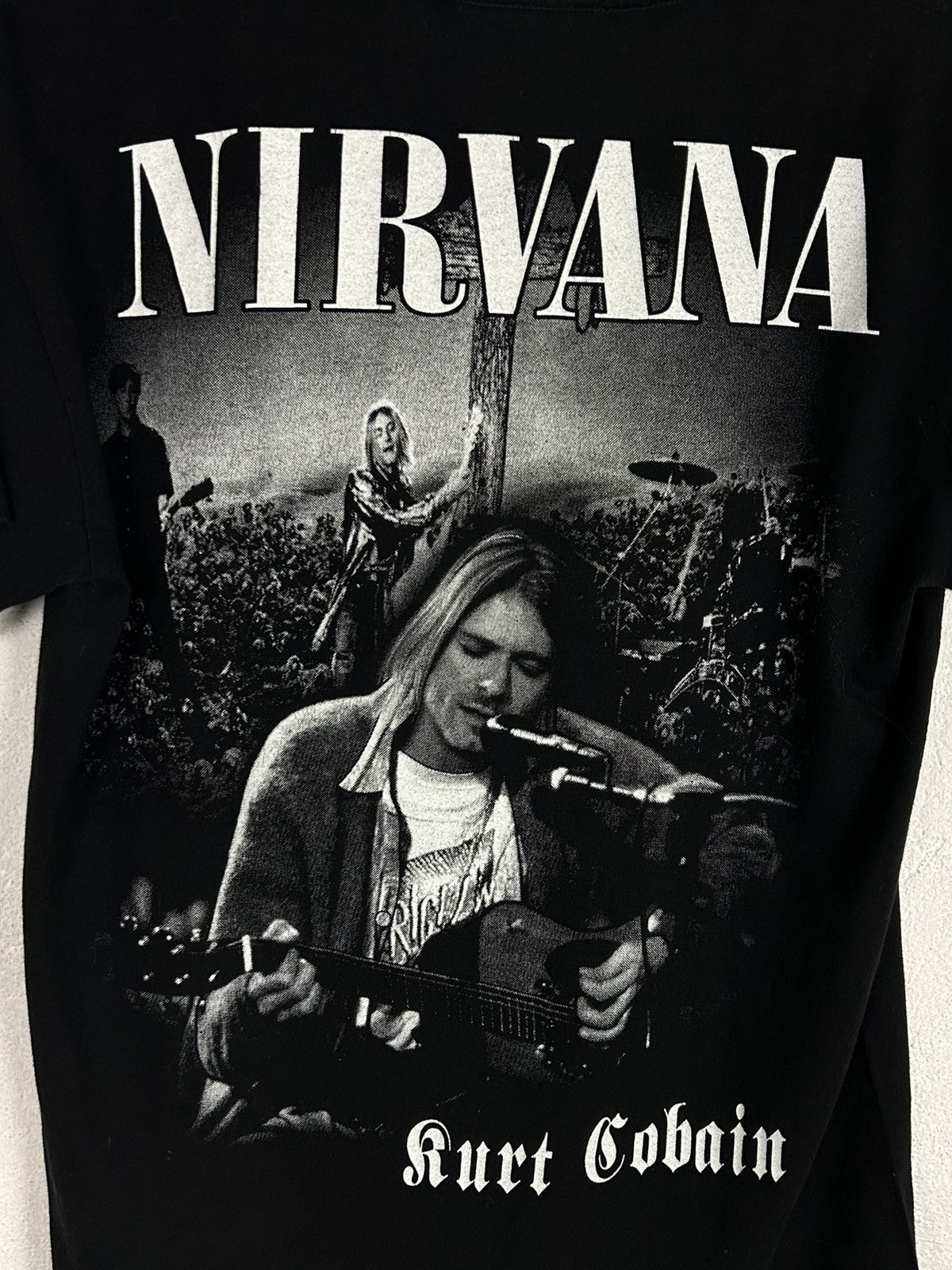 Band Tees Vintage Nirvana Kurt Cobain Bootleg T-Shirt In Black Size US S / EU 44-46 / 1 - 5 Thumbnail
