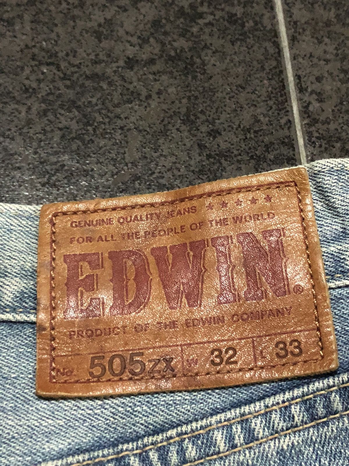 Japanese Brand Vintage Edwin 505zx Stonewash Redline Selvedge Denim Size US 31 - 18 Thumbnail