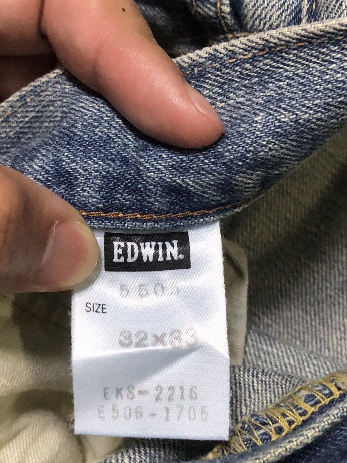 Japanese Brand Vintage Edwin 505zx Stonewash Redline Selvedge Denim Size US 31 - 22 Thumbnail
