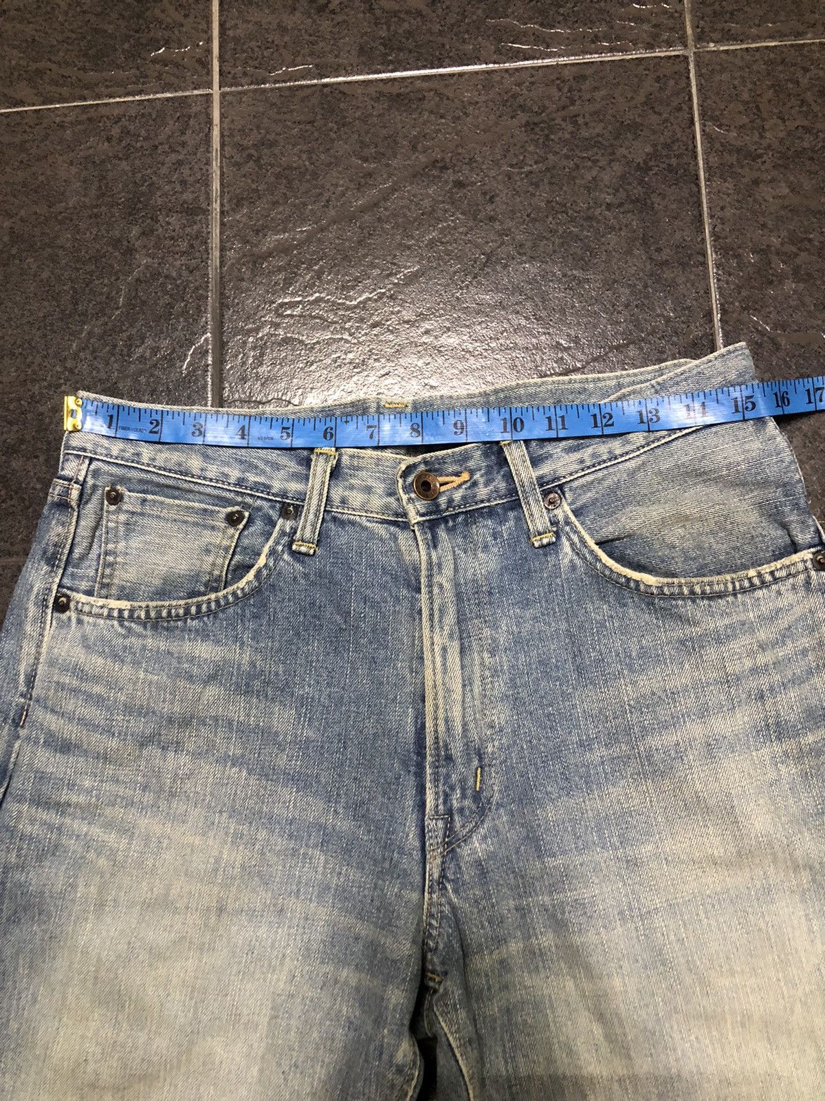 Japanese Brand Vintage Edwin 505zx Stonewash Redline Selvedge Denim Size US 31 - 24 Thumbnail