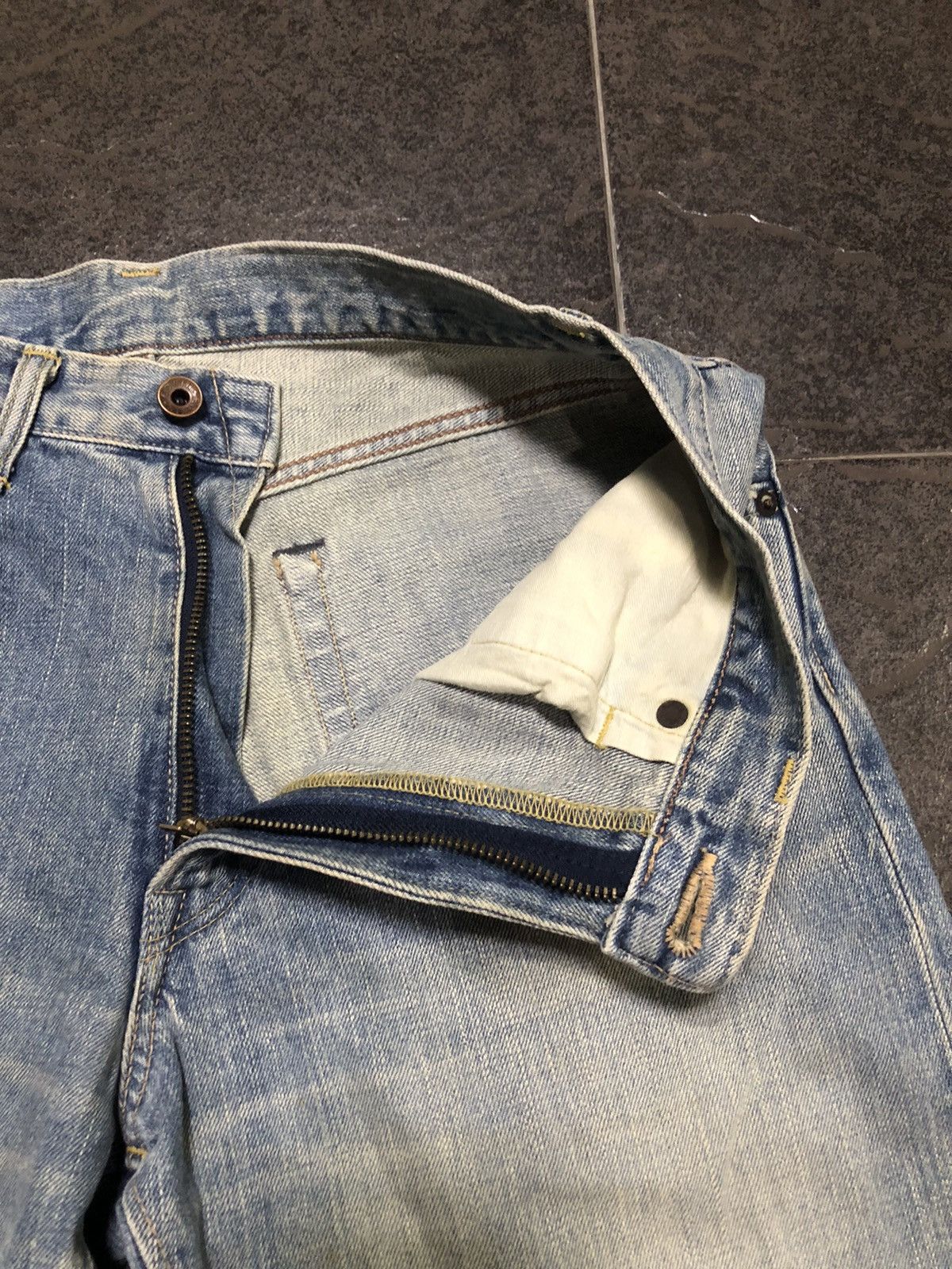 Japanese Brand Vintage Edwin 505zx Stonewash Redline Selvedge Denim Size US 31 - 19 Thumbnail
