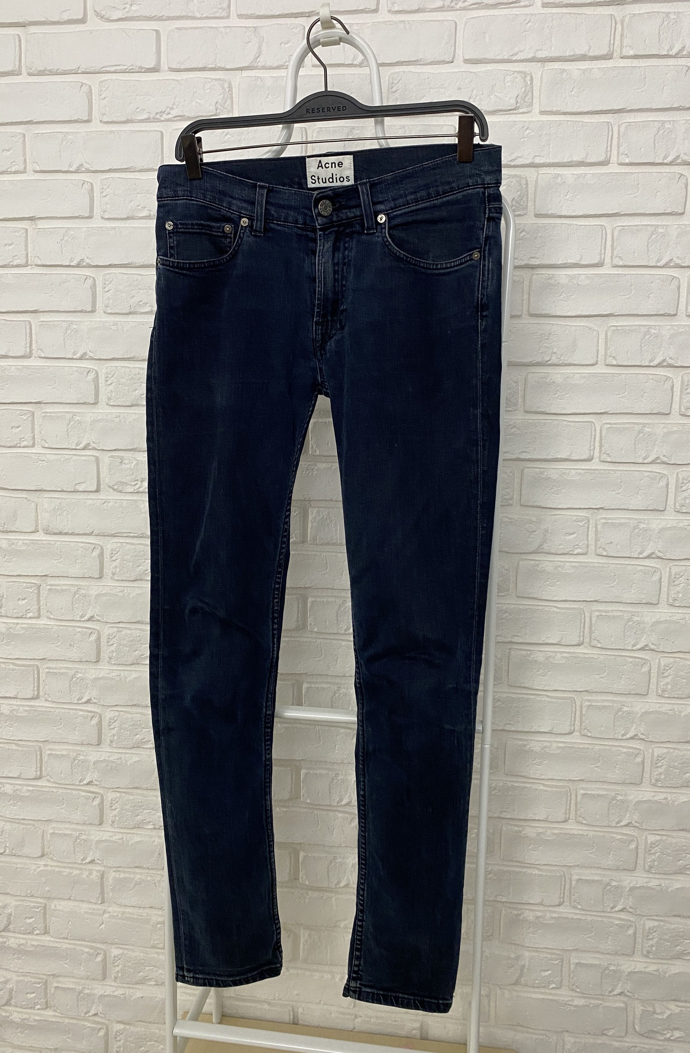 Acne Studios Acne Studios Ace Blue/Black Denim Pants Jeans Skinny 29/32 Size 29" - 2 Thumbnail