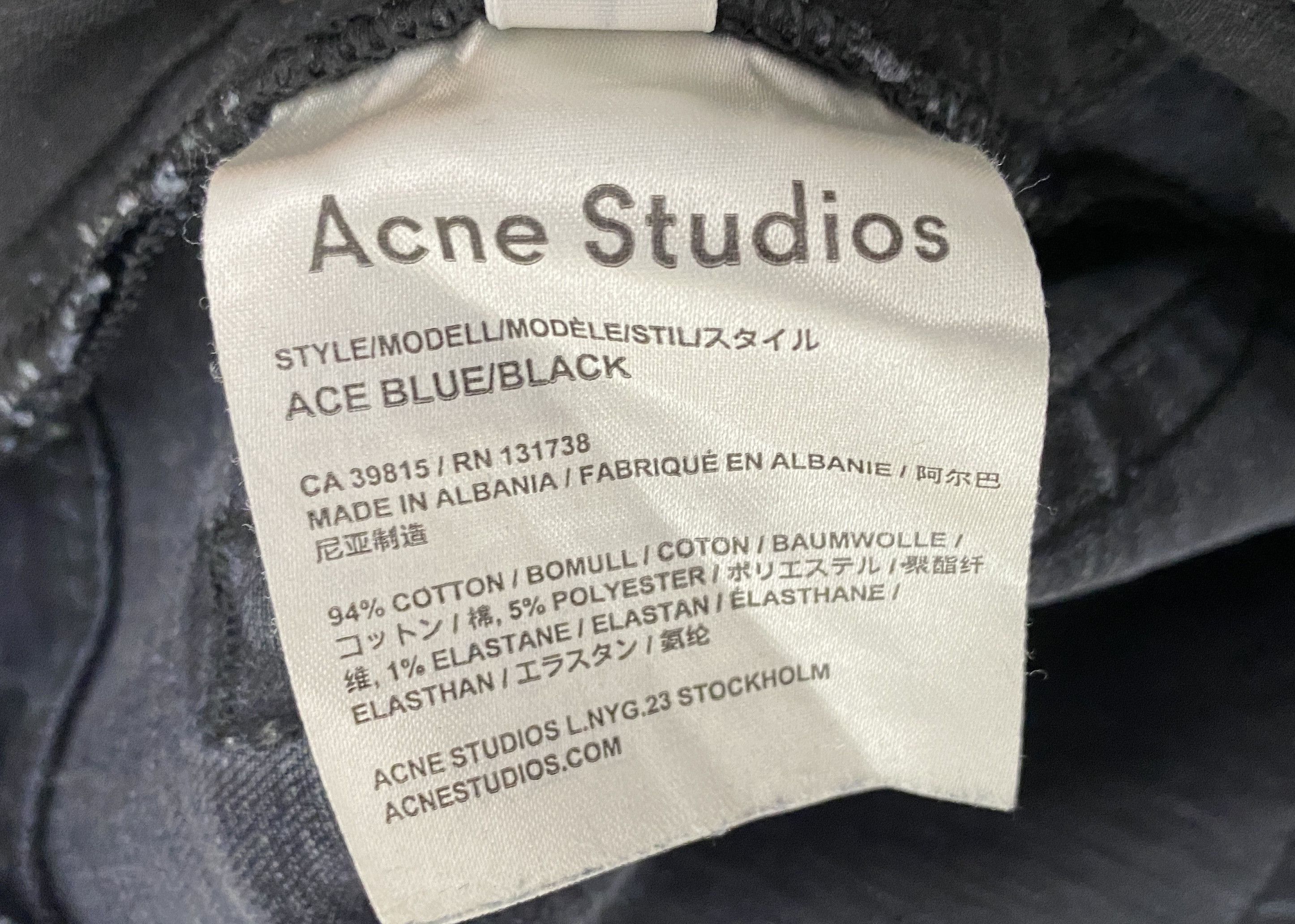 Acne Studios Acne Studios Ace Blue/Black Denim Pants Jeans Skinny 29/32 Size 29" - 7 Thumbnail