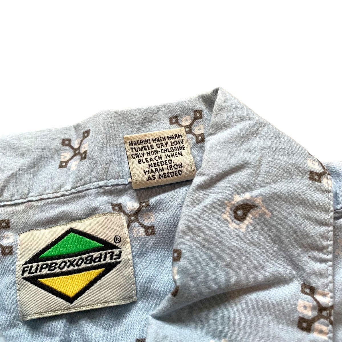 JNCO Vintage Baby Blue Bandana Paisley Print Button Up Shirt Size US L / EU 52-54 / 3 - 5 Thumbnail