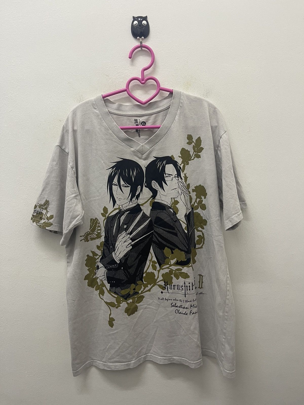 image of Anima x Cartoon Network Kuroshitsuji Manga Series Promo in Grey, Men's (Size XL)