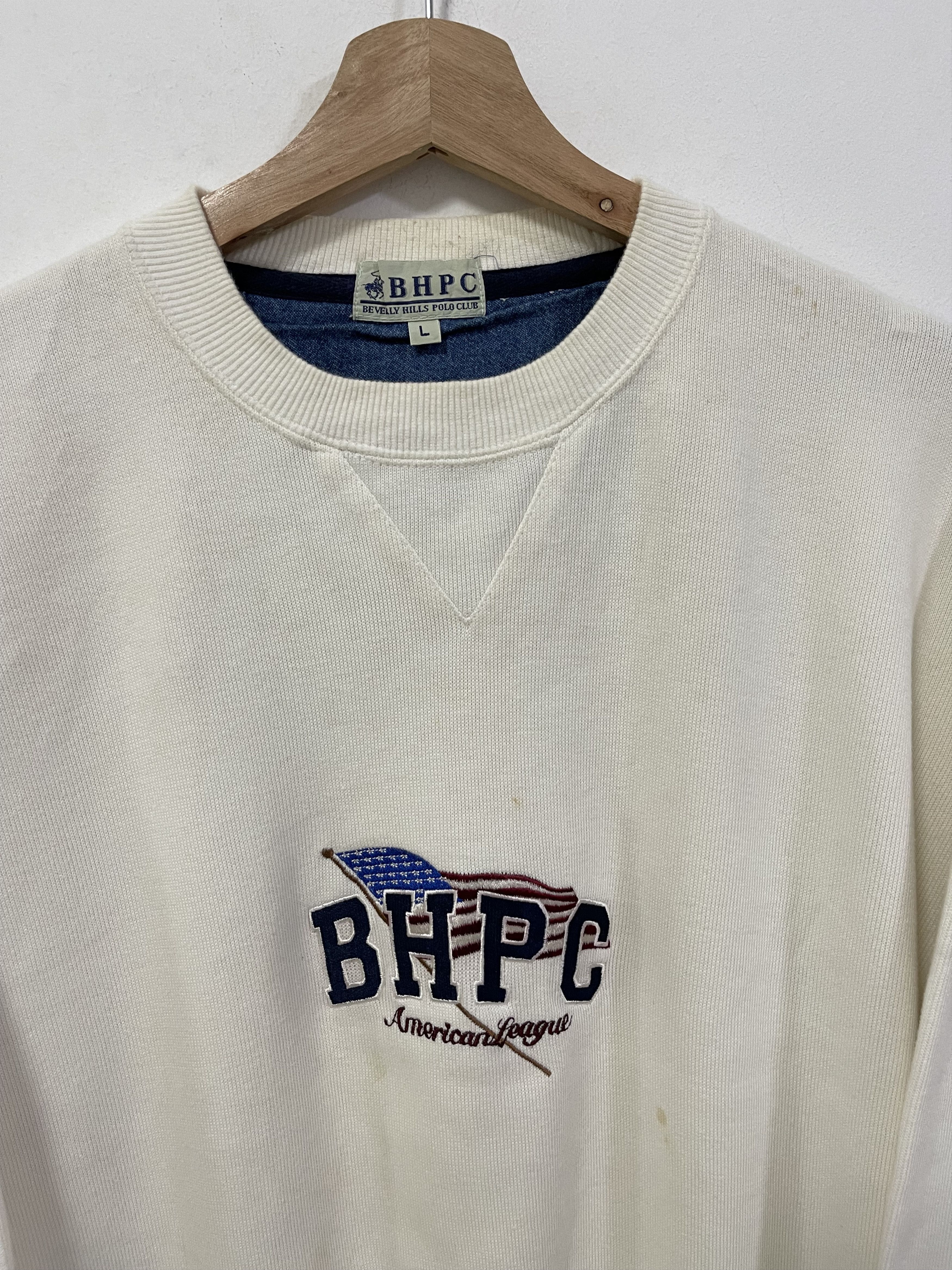 Beverly Hills Polo Club × Vintage Vintage Bhpc Flag Embroidery Distress Sweatshirt Size US M / EU 48-50 / 2 - 6 Thumbnail